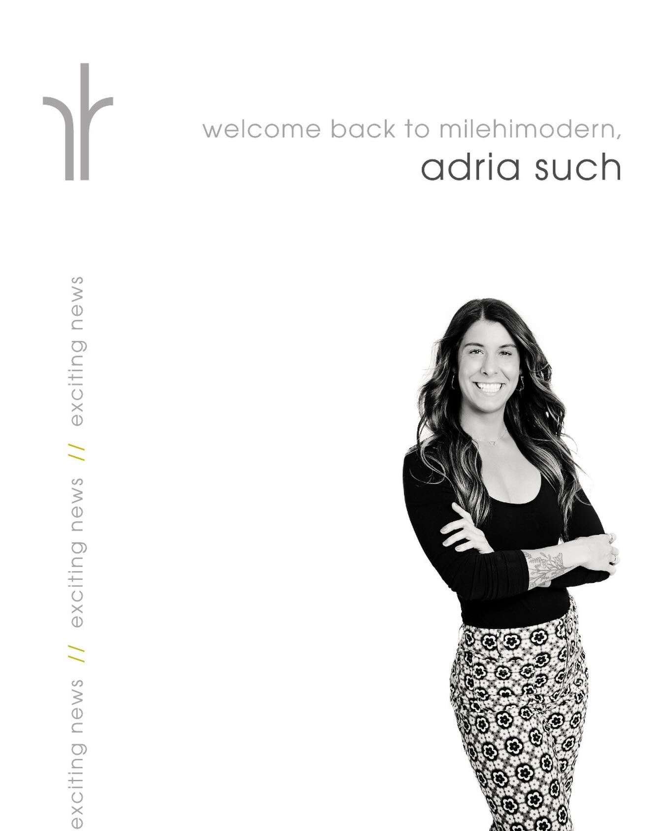 I could not be more excited that Adria Such has made her way back to @milehimodern!! 🩶

&ldquo;I came back because of the community, collaboration and the education which is truly unmatched! In a career that can often times be isolating, mhm provide
