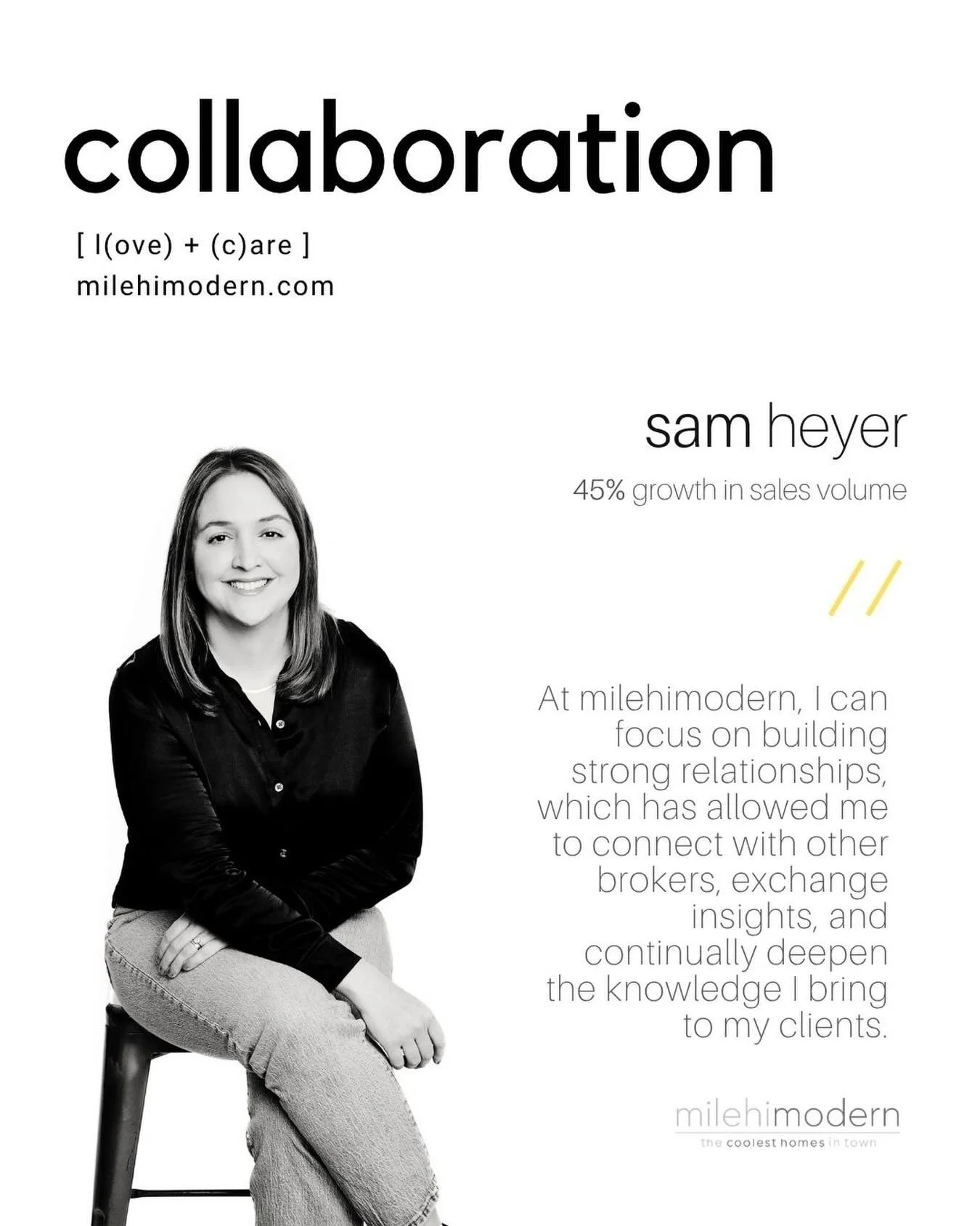 Love celebrating our @milehimodern agents and their business growth!  Congratulations @samfheyer!! ✨✨

#milehimodern #thecoolestbrokersintown #thecoolesthomesintown #businessgrowth