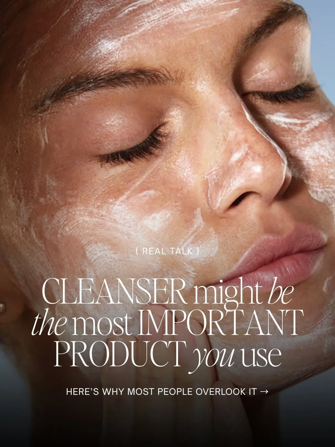 Squeaky clean? 🚩 That&rsquo;s actually a red flag.

The right cleanser removes makeup and sunscreen without stripping your skin. It should leave your skin soft not tight.

Dry but oily? Reactive but congested? Almost always the first thing I check i