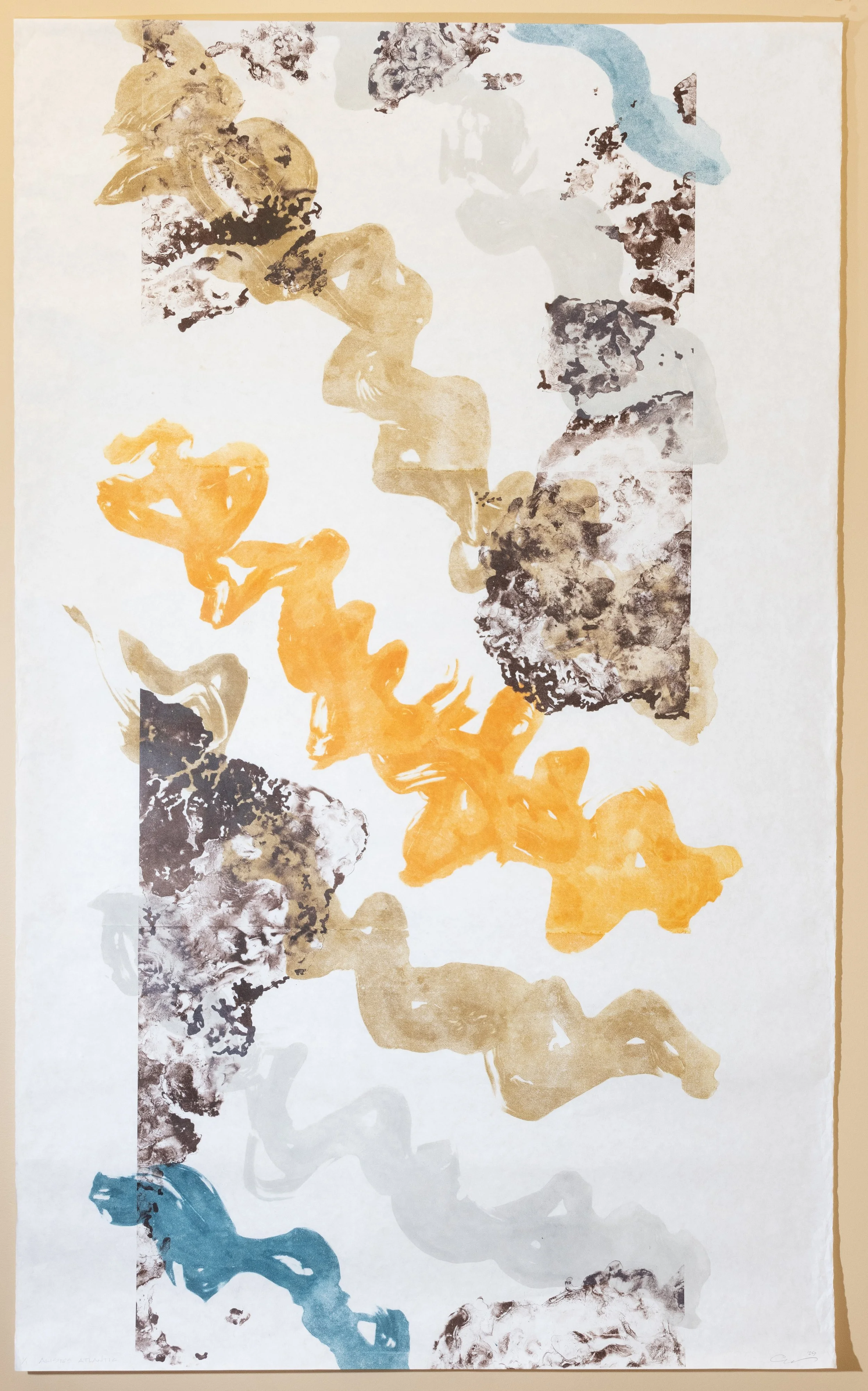 Alisios / 2025 Photolitho with Carburundum Collagraph 6 Plate 5 Color (66" X 39")