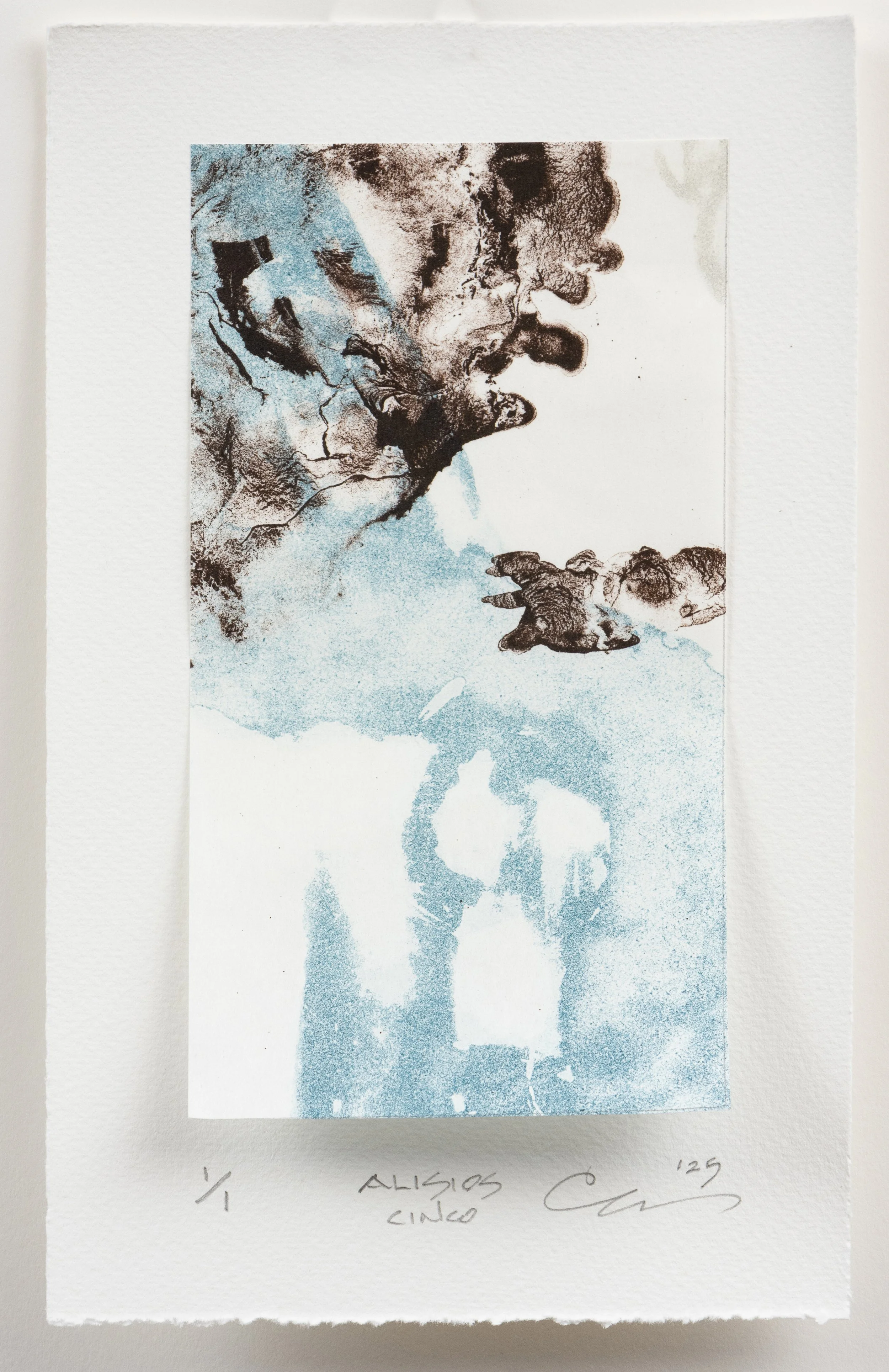 Alisios Cinco / 2025 Photolitho with Carburundum Collagraph Partial Plate (10" X 6")