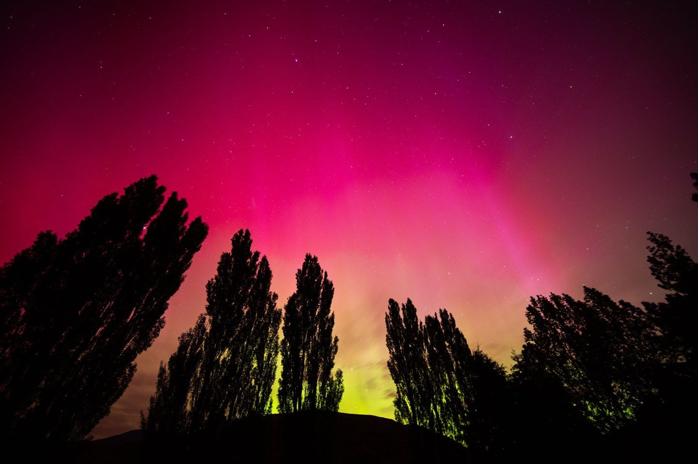 I was just getting into the van to call it a night, I looked up to say goodnight to the stars as I always do and was struck by the sky coated in reds and greens!

I&rsquo;ve seen the southern lights before down here but never have I been able to see 