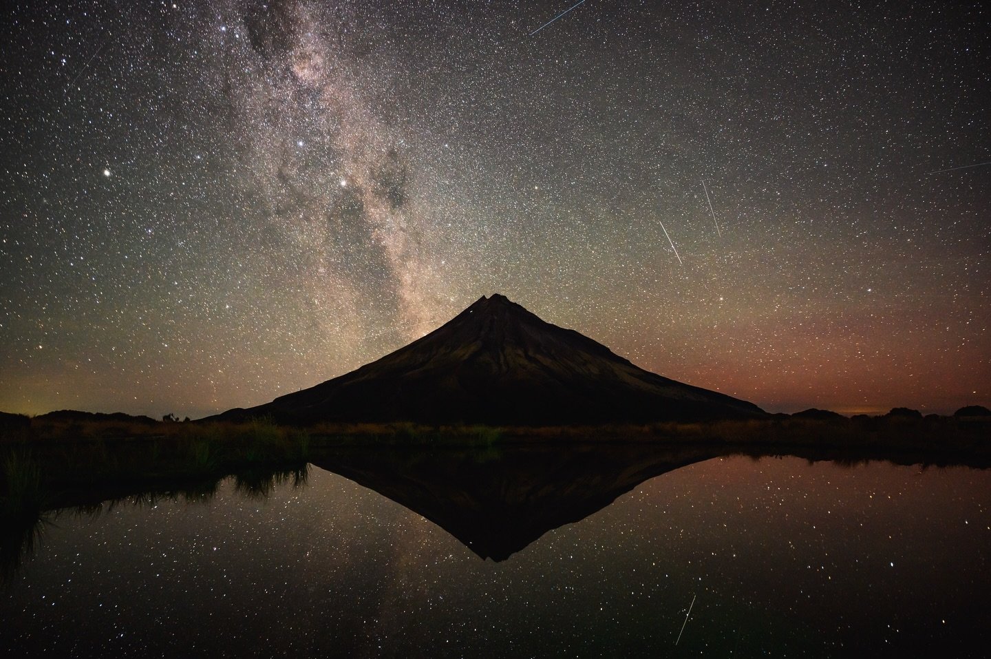 Last month Ang and I made the journey Pouakai Hut where nearby we were gifted the incredible views of Mt. Taranaki. 

Over the course of the day and night we spent there I managed to capture the stunning peak through all perspectives of light and tim