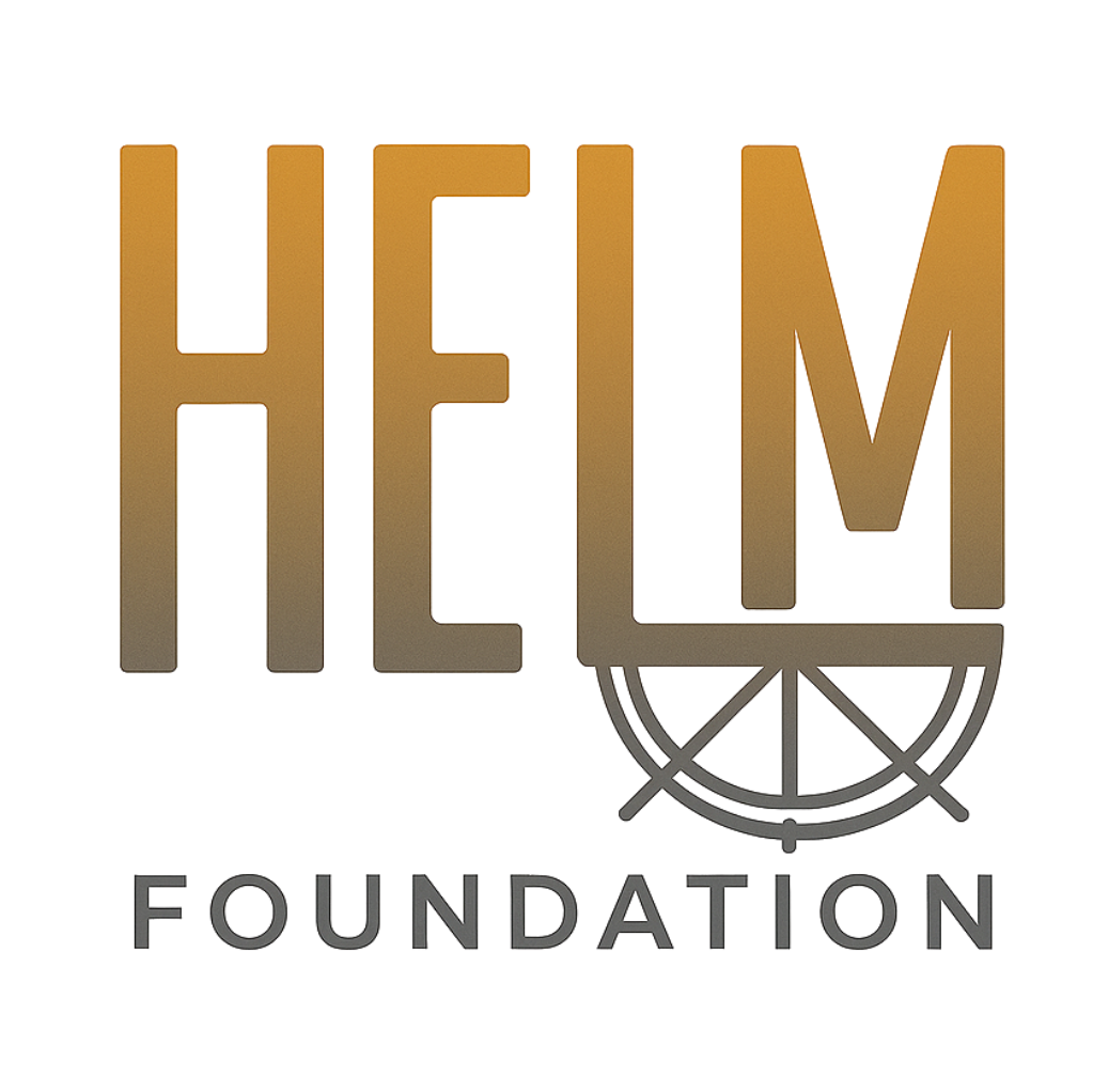 Logo for the HEIM Foundation featuring large gold and purple stylized letters 'HEIM' with a basketball graphic integrated into the letter 'M', and the word 'Foundation' in smaller black letters below.