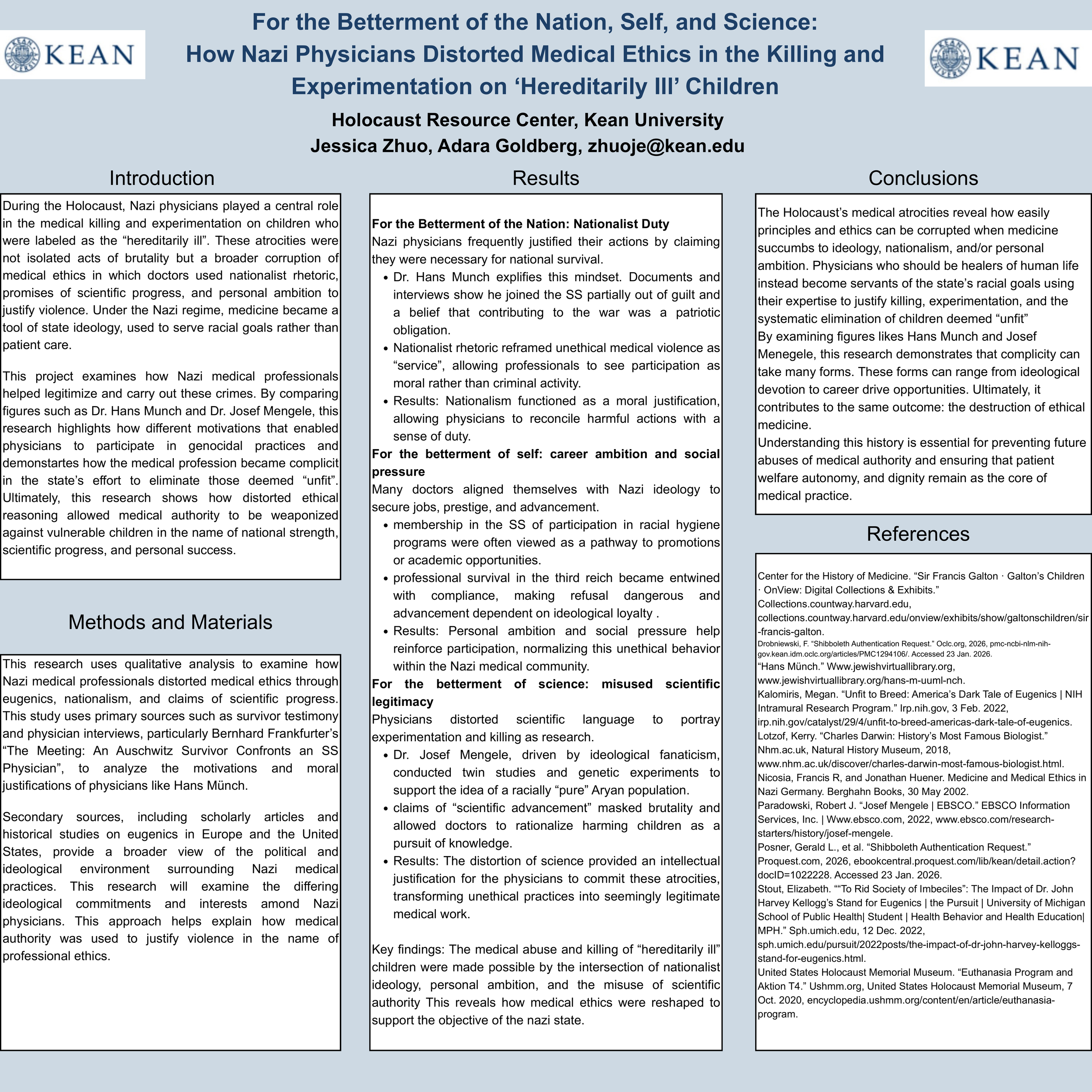 Jessica Zhuo Poster Presentation