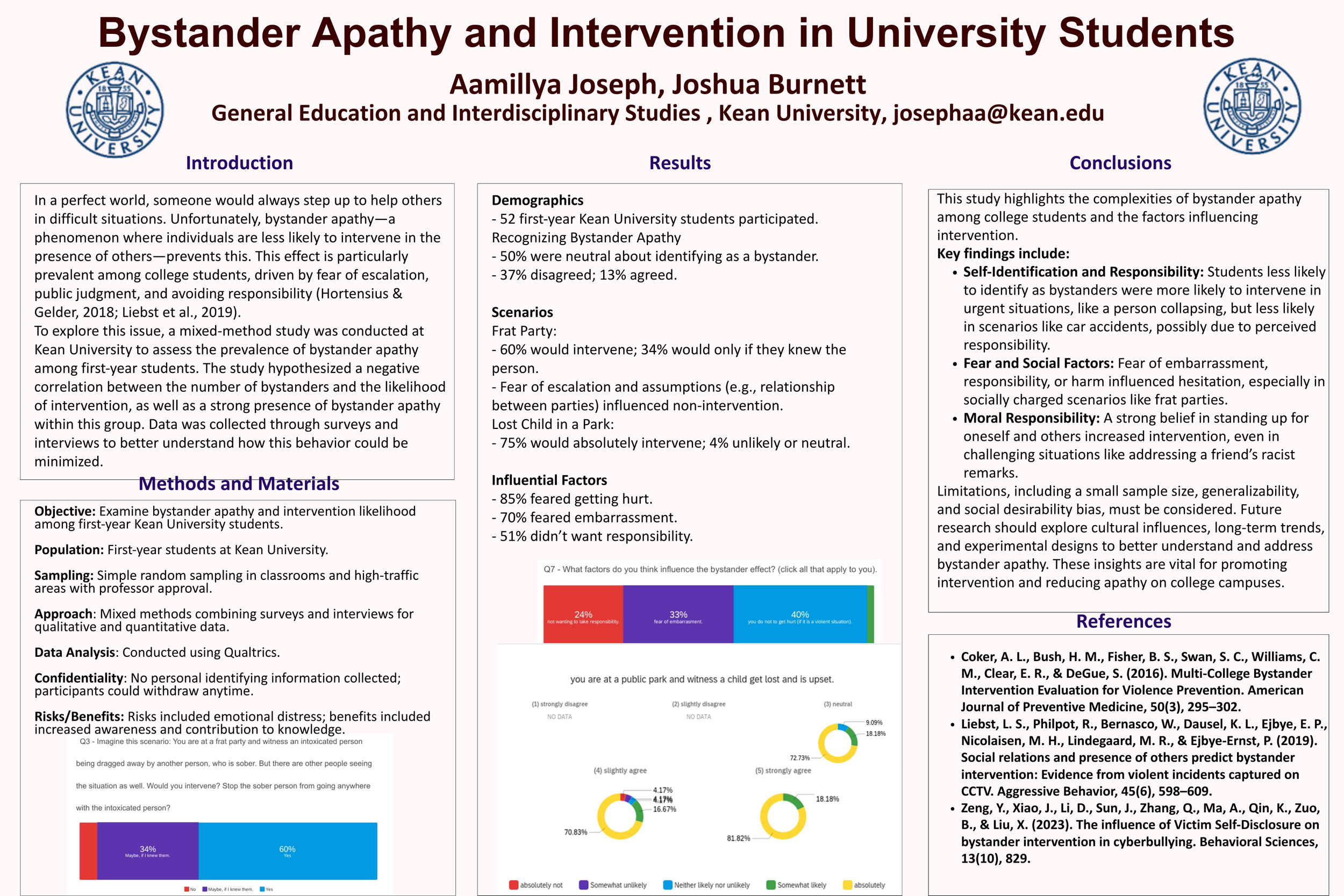 Bystander Apathy and Intervention in University Students — Kean ...