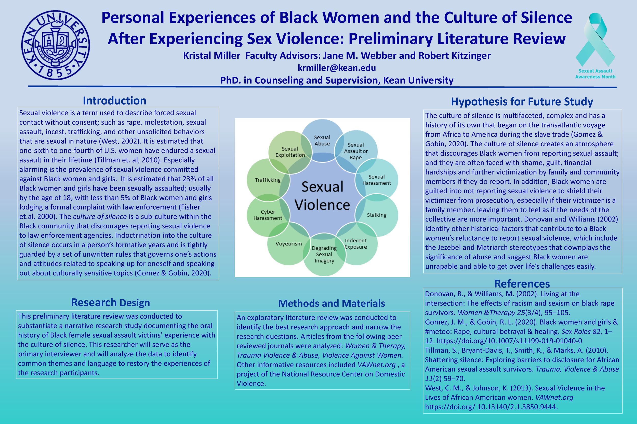 Culture of Silence and Sexual Assault — Kean University Research Days picture