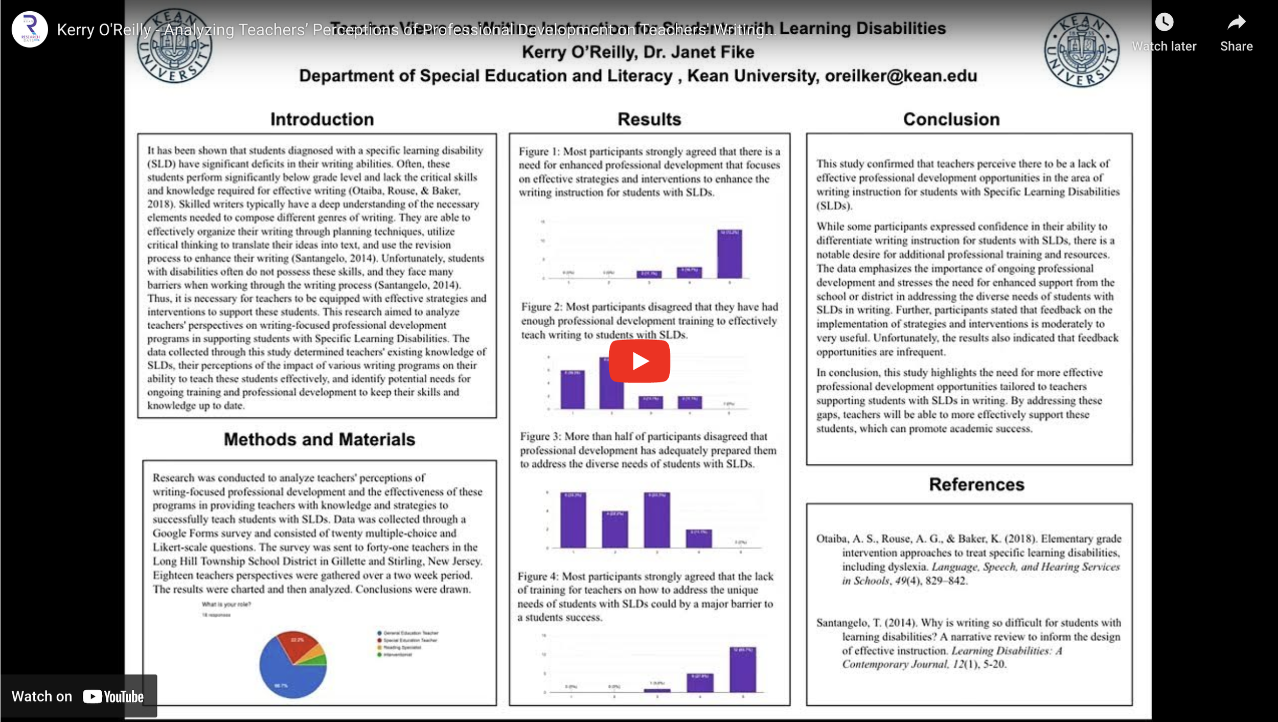 Analyzing Teachers’ Perceptions of Professional Development on Teachers' Writing Instruction for Students with Specific Learning Disabilities