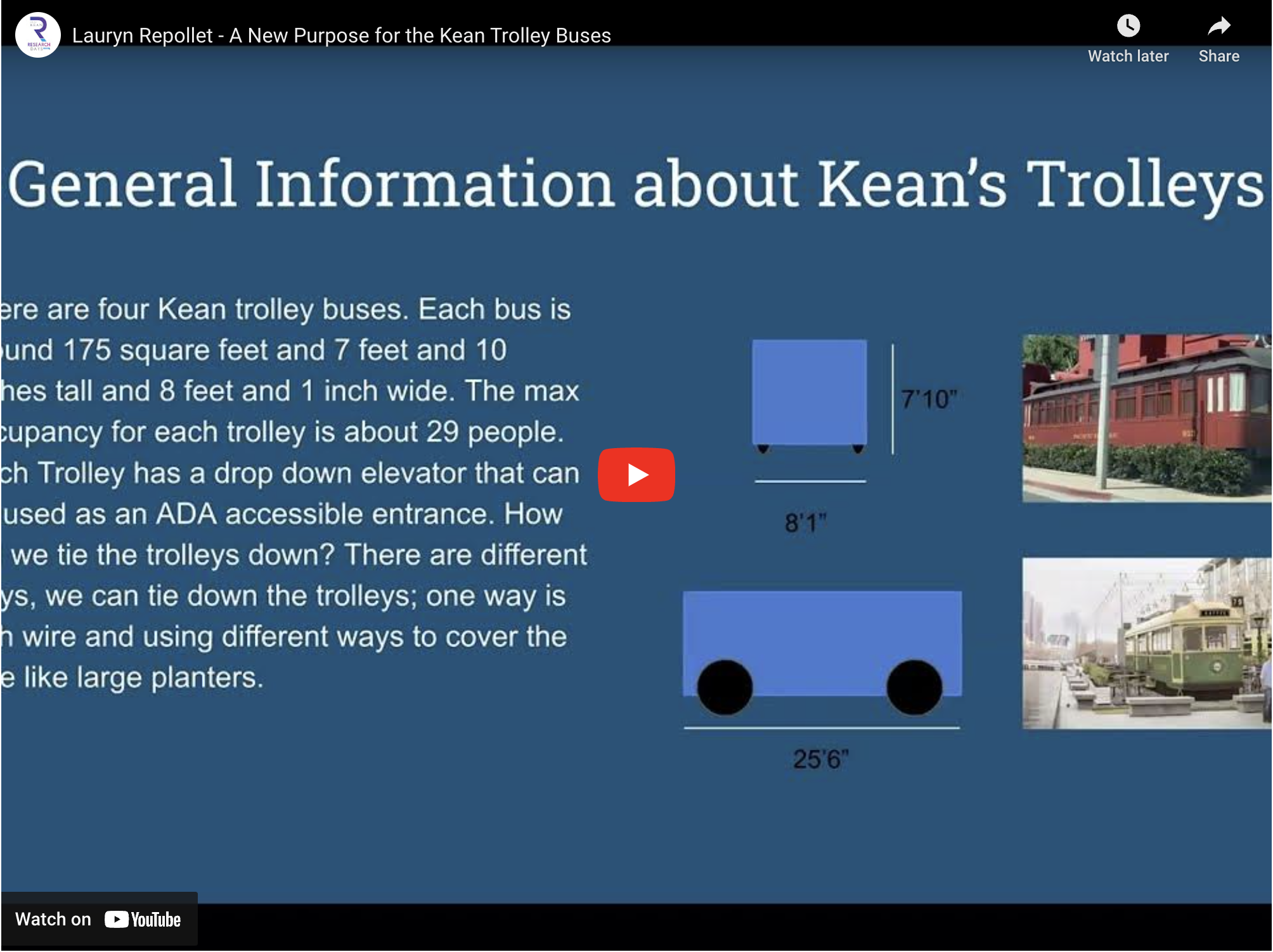 A New Purpose for the Kean Trolley Buses