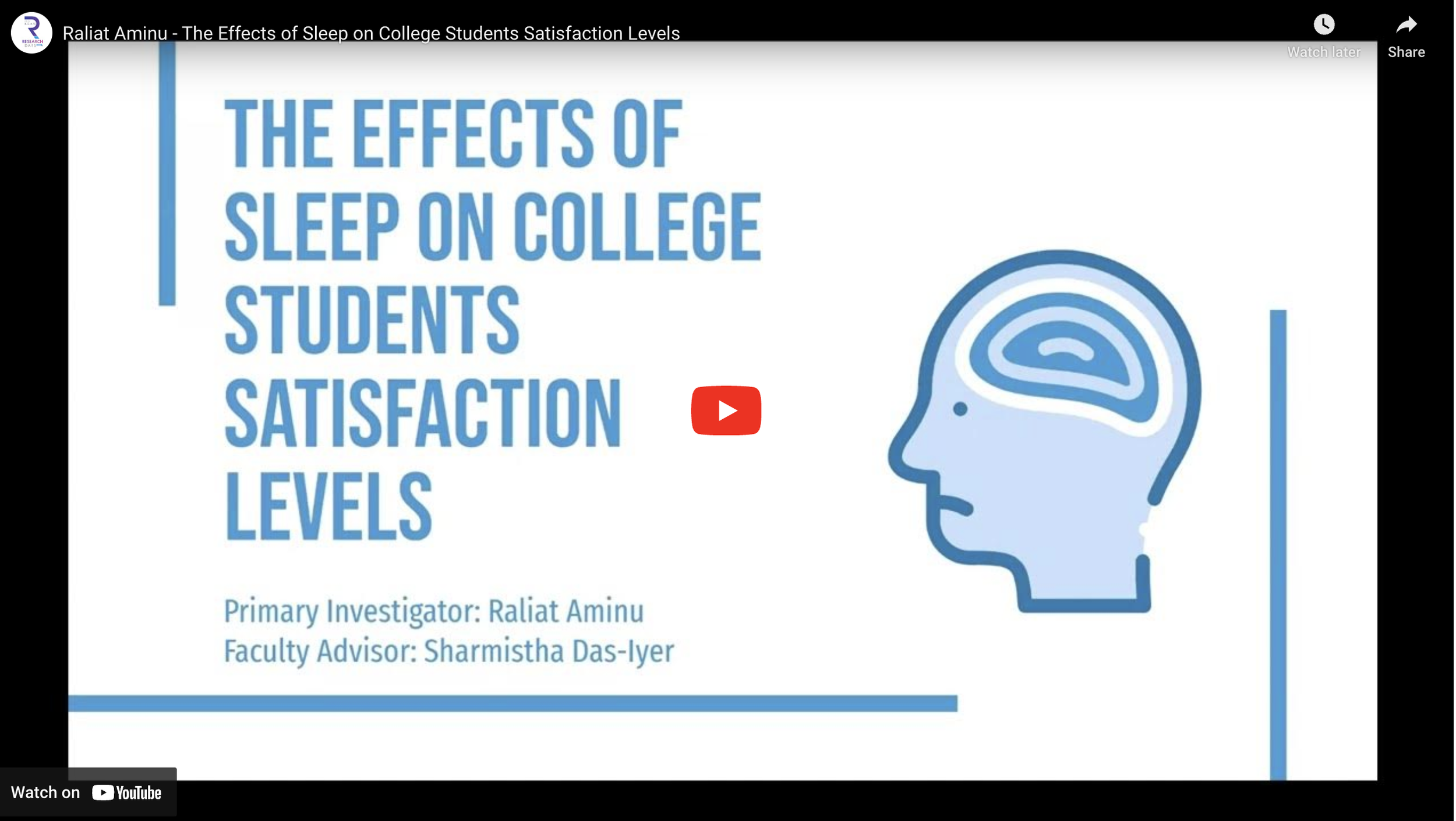 The Effects of Sleep on College Students Satisfaction Levels