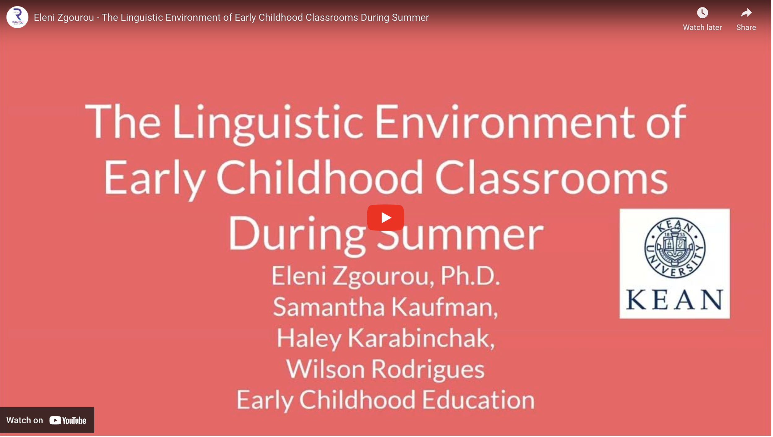 The Linguistic Environment of Early Childhood Classrooms During Summer