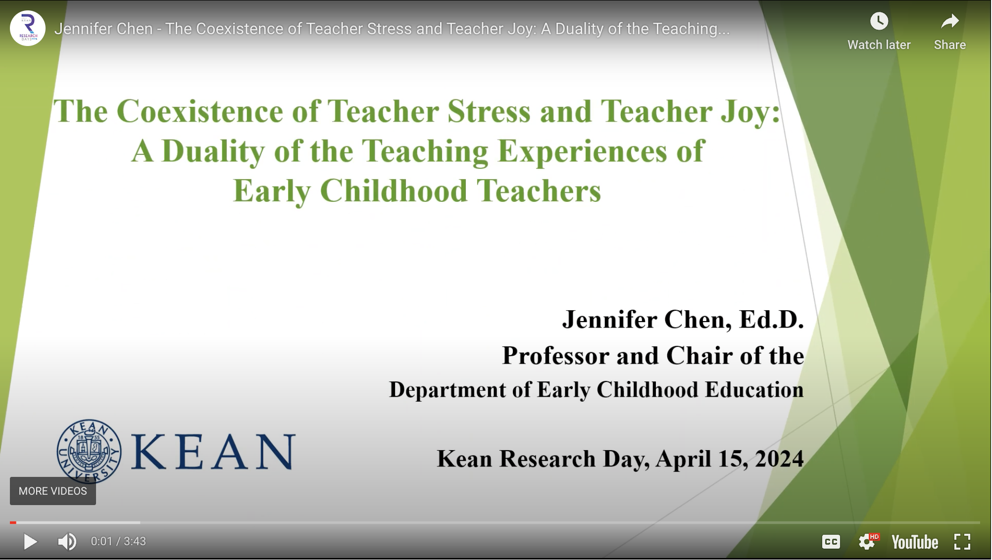 The Coexistence of Teacher Stress and Teacher Joy: A Duality of the Teaching Experiences of Early Childhood Teachers