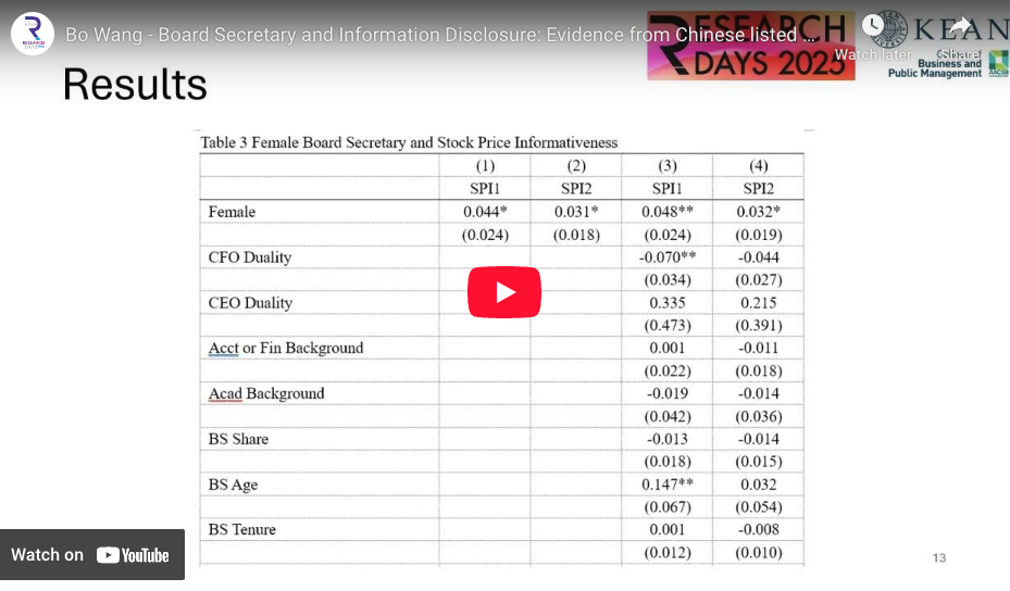 Board Secretary and Information Disclosure: Evidence from Chinese listed companies