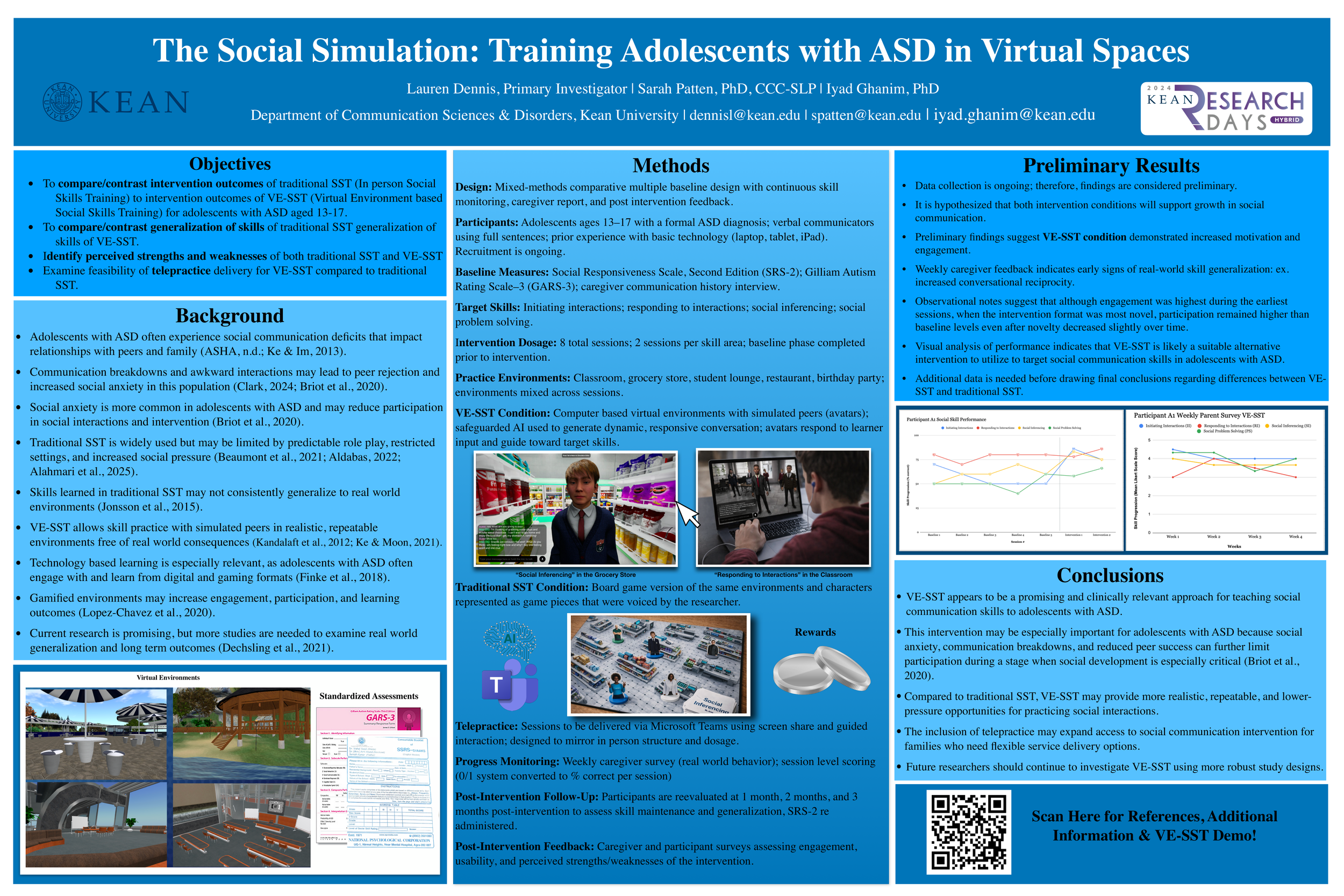 The Social Simulation: Training Adolescents with ASD in Virtual Spaces