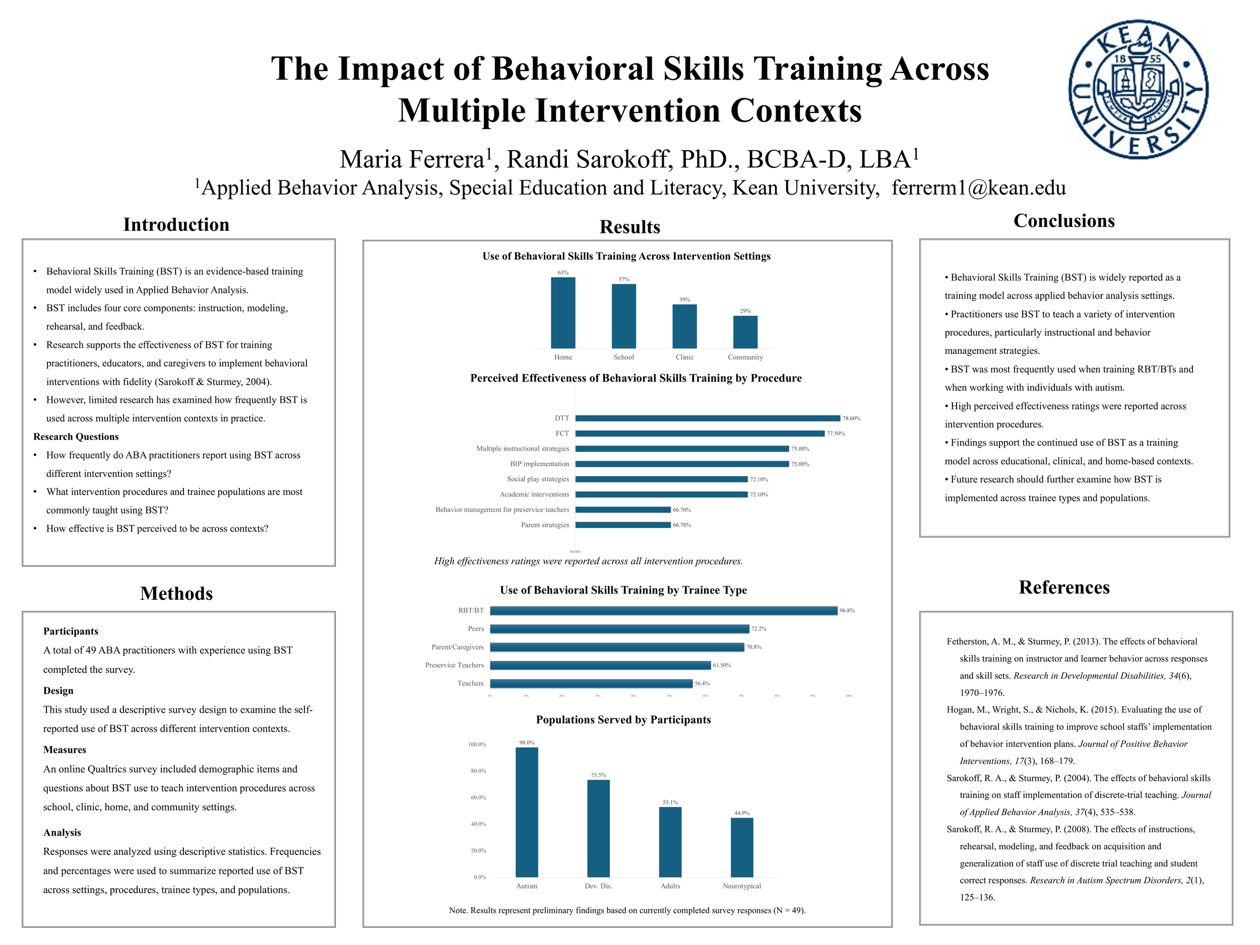 The Impact of Behavioral Skills Training Across Multiple Intervention Contexts