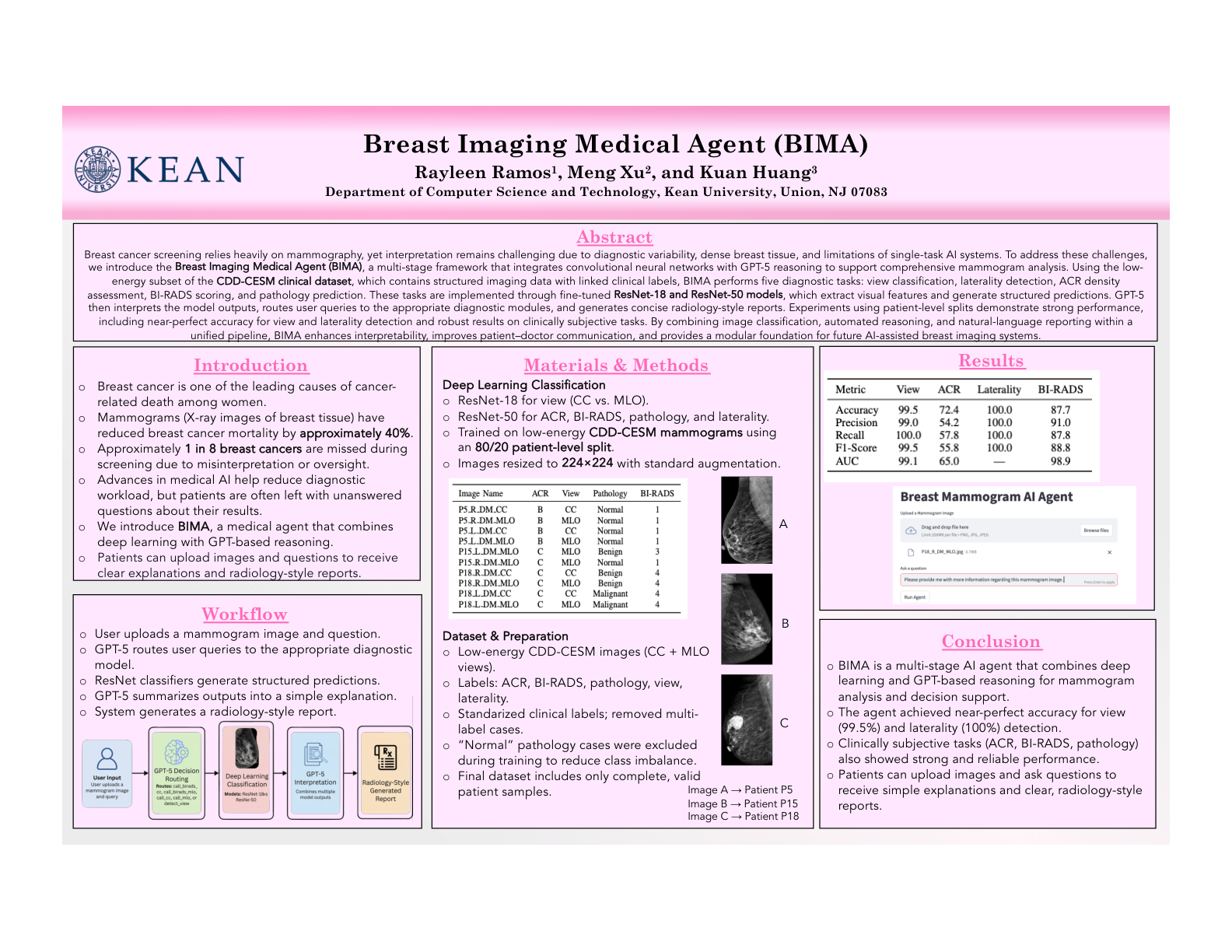 Breast Imaging Medical Agent (BIMA)