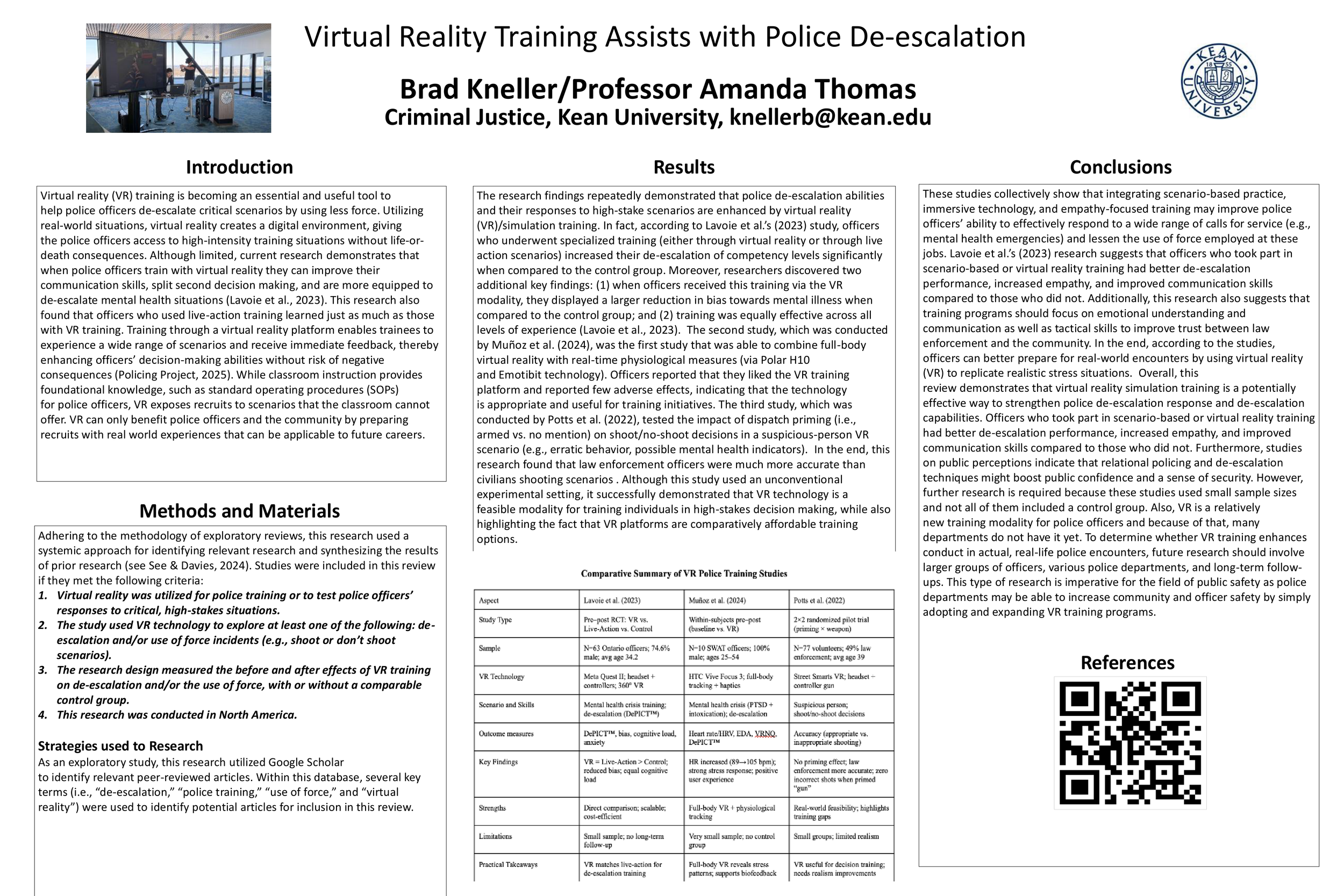 Virtual Reality Training Assists with Police De-escalation