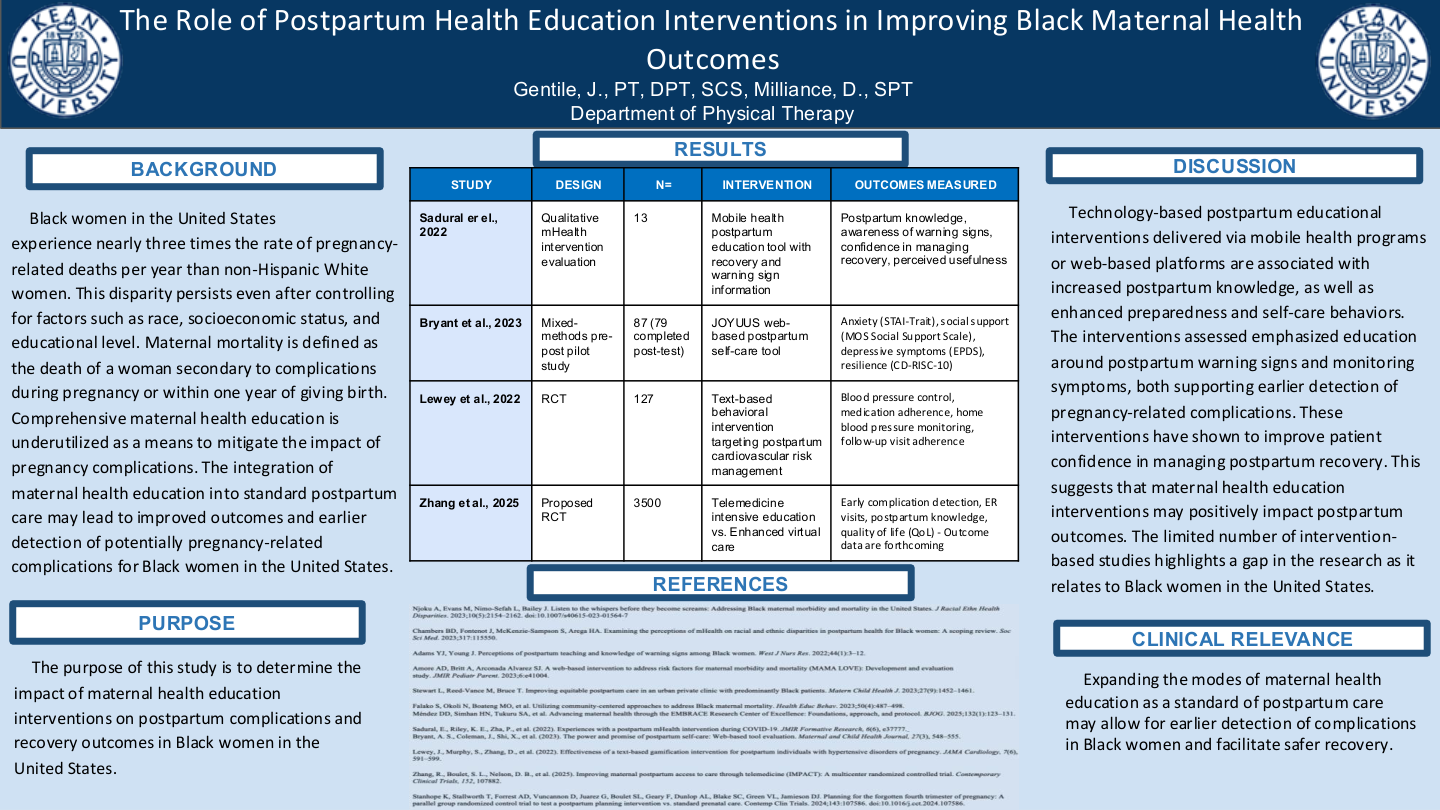 The Role of Postpartum Health Education Interventions in Improving Black Maternal Health Outcomes