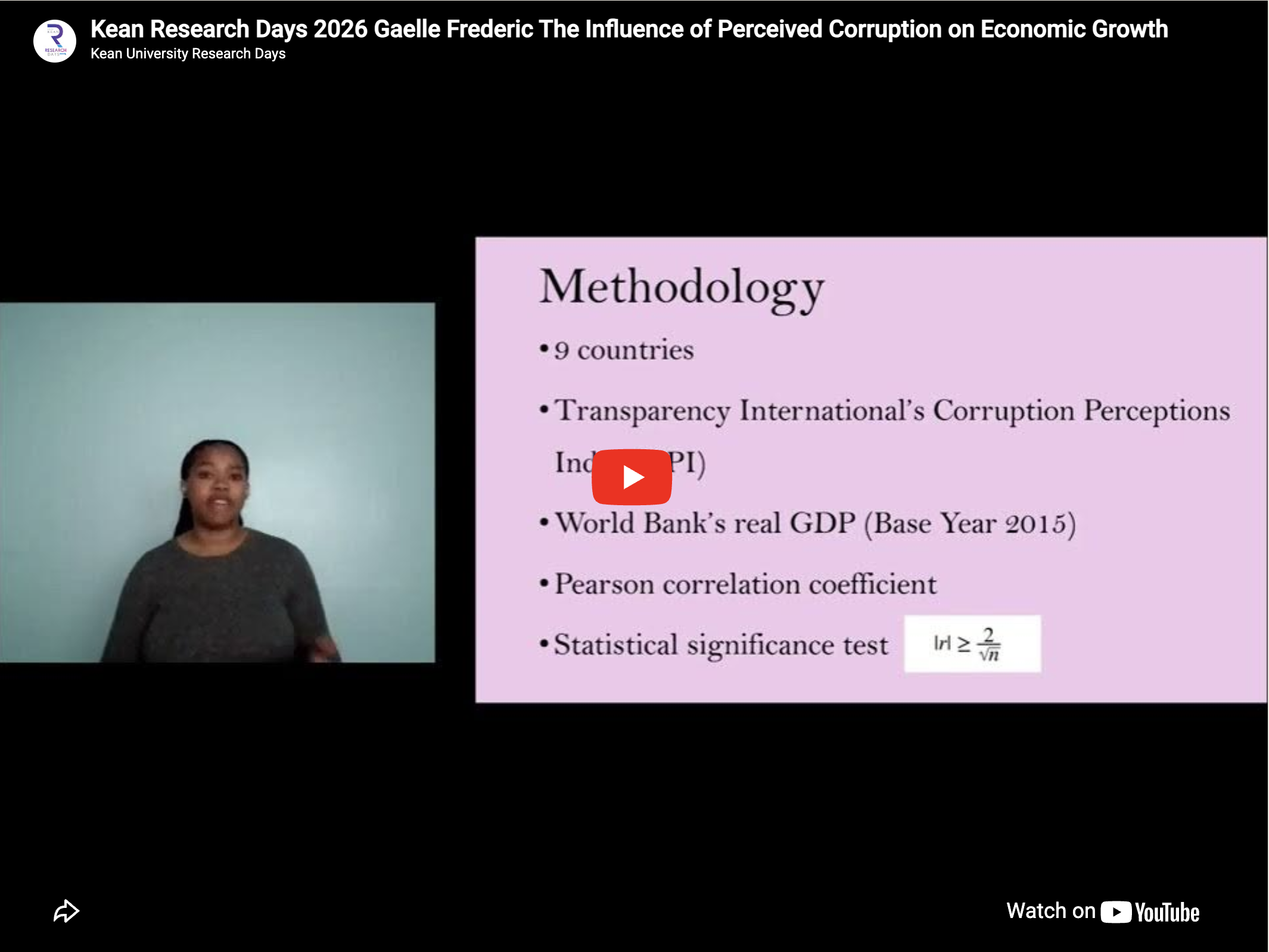 The Influence of Perceived Corruption on Economic Growth: A Correlation Study