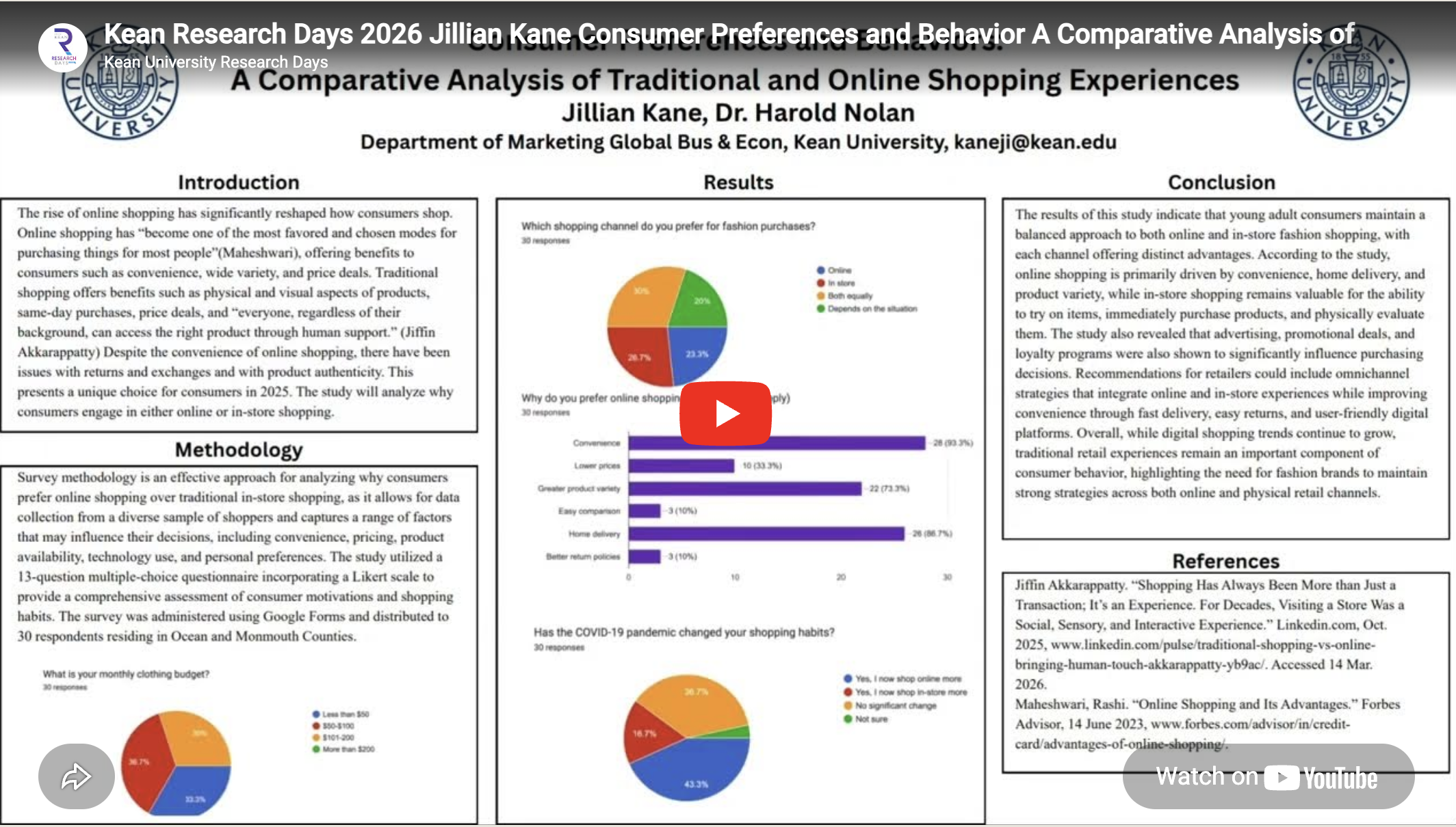 Consumer Preferences and Behavior: A Comparative Analysis of Traditional and Online Shopping Experiences