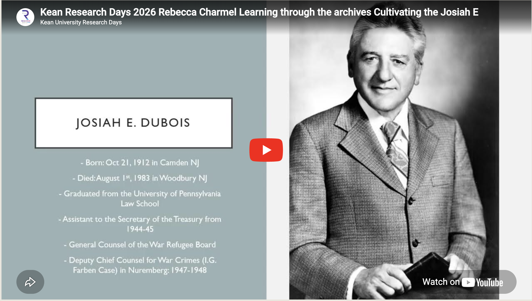 Learning through the archives: Cultivating the Josiah E. DuBois Collection