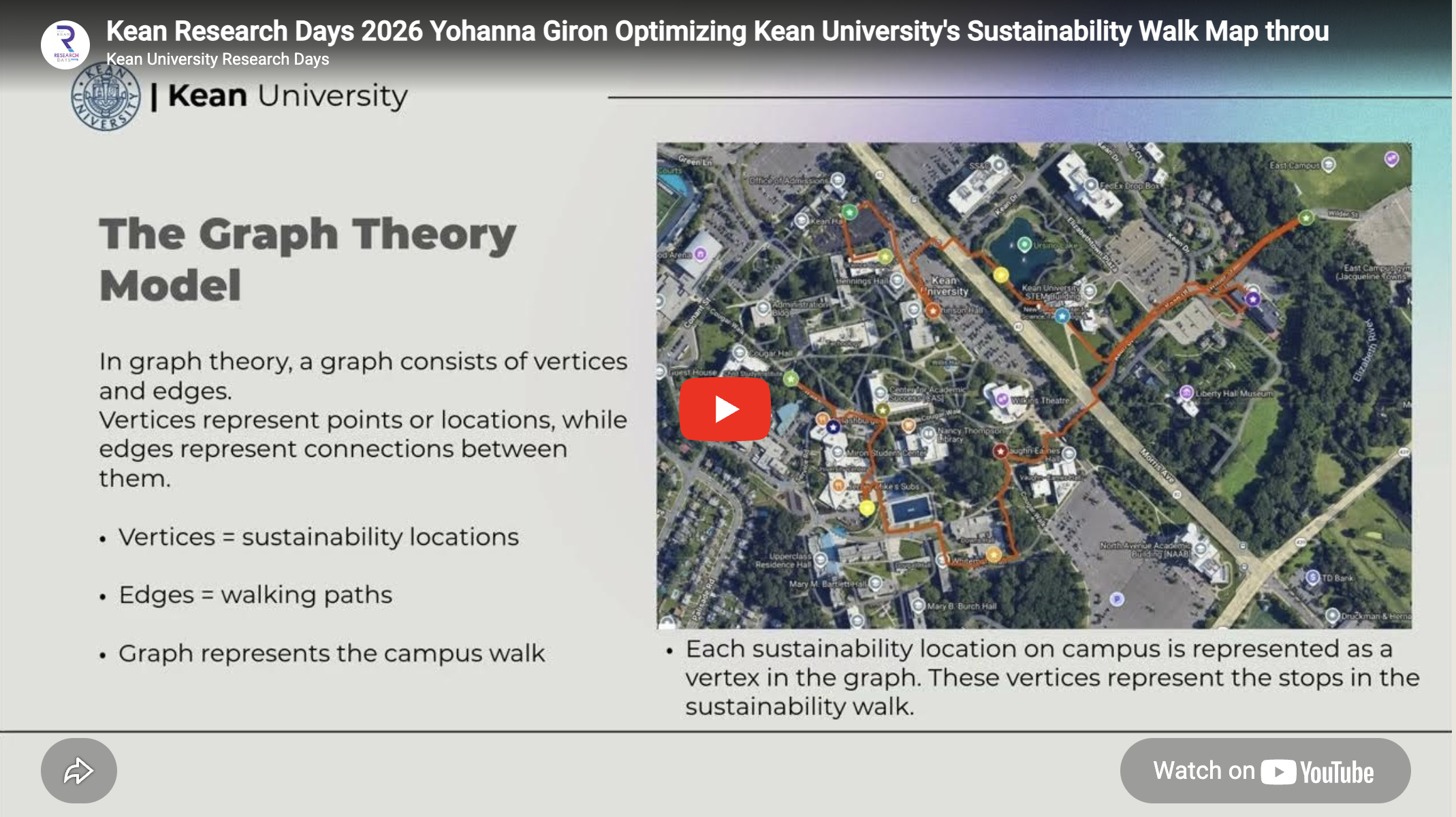 Optimizing Kean University's Sustainability Walk Map through Hamiltonian and Eulerian Circuits
