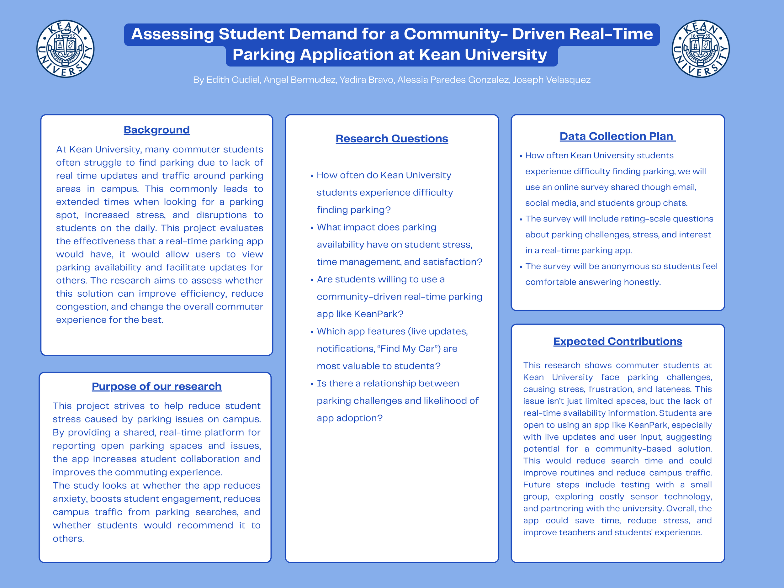 Assessing Student Demand for a Community- Driven Real-Time Parking Application at Kean University