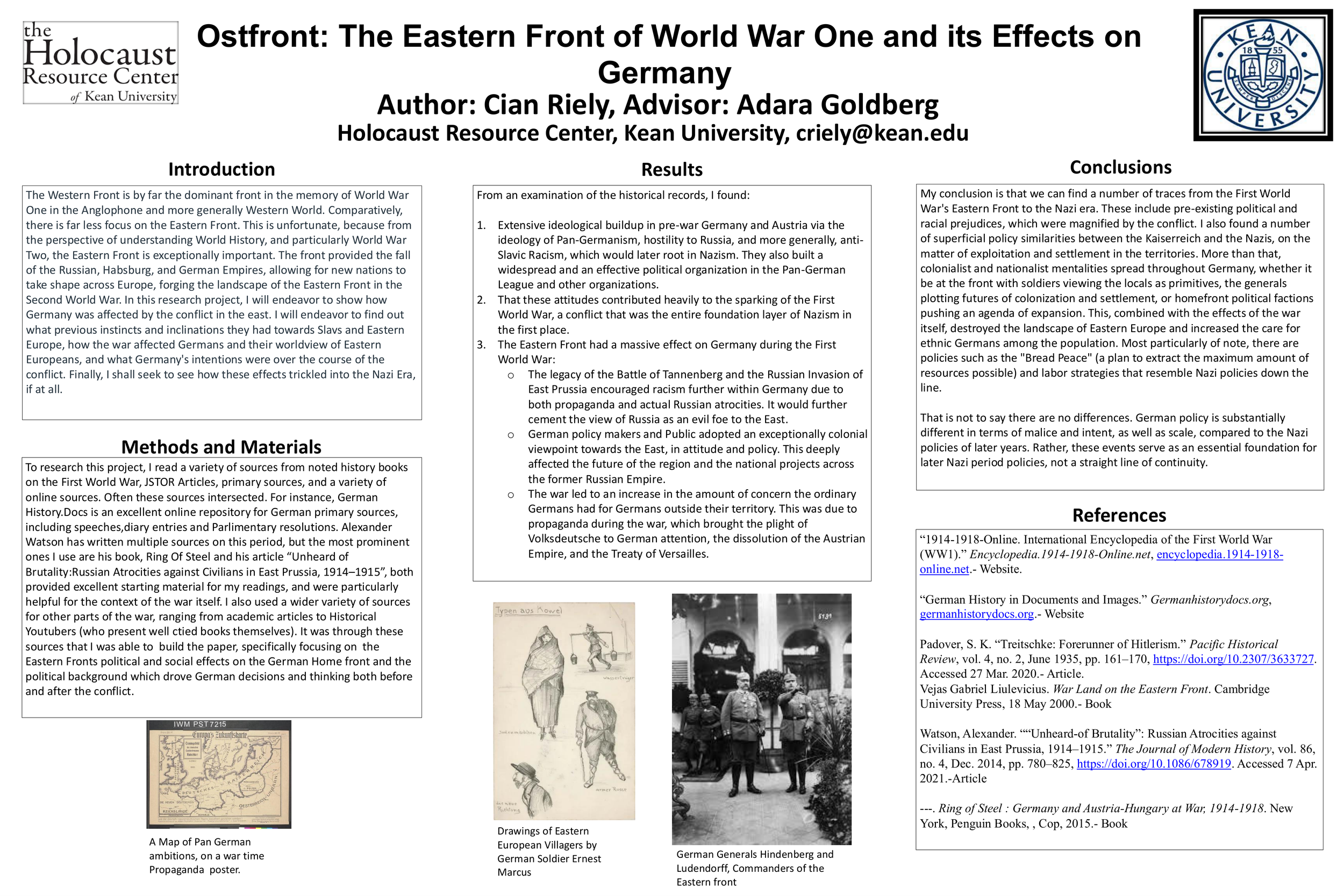 Ostfront: The Eastern Front of World War One and its Effects on Germany ​