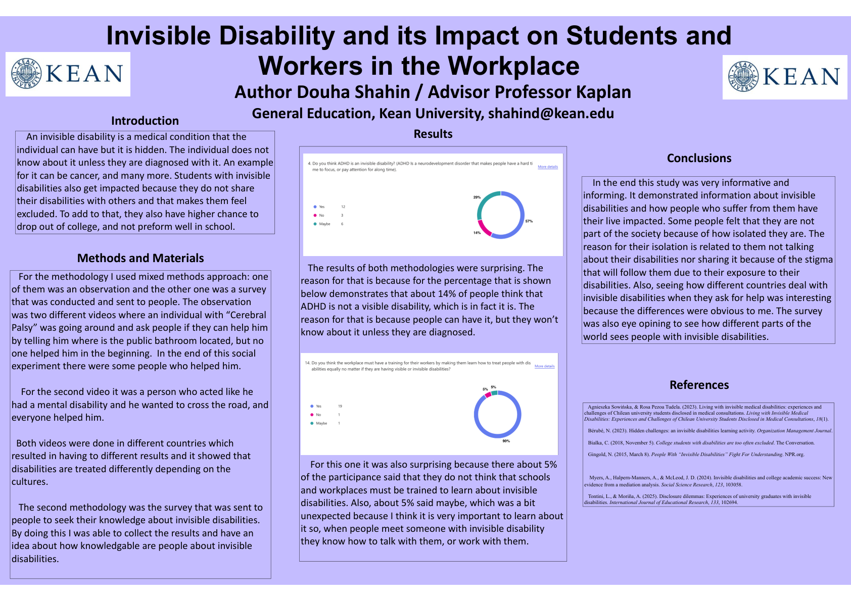 Invisible Disability and its Impact on Students and Workers in the Workplace