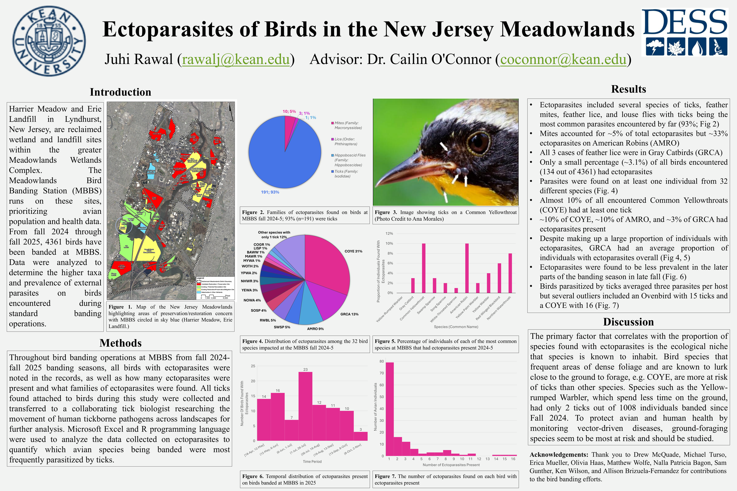 Ectoparasites of Birds in the New Jersey Meadowlands