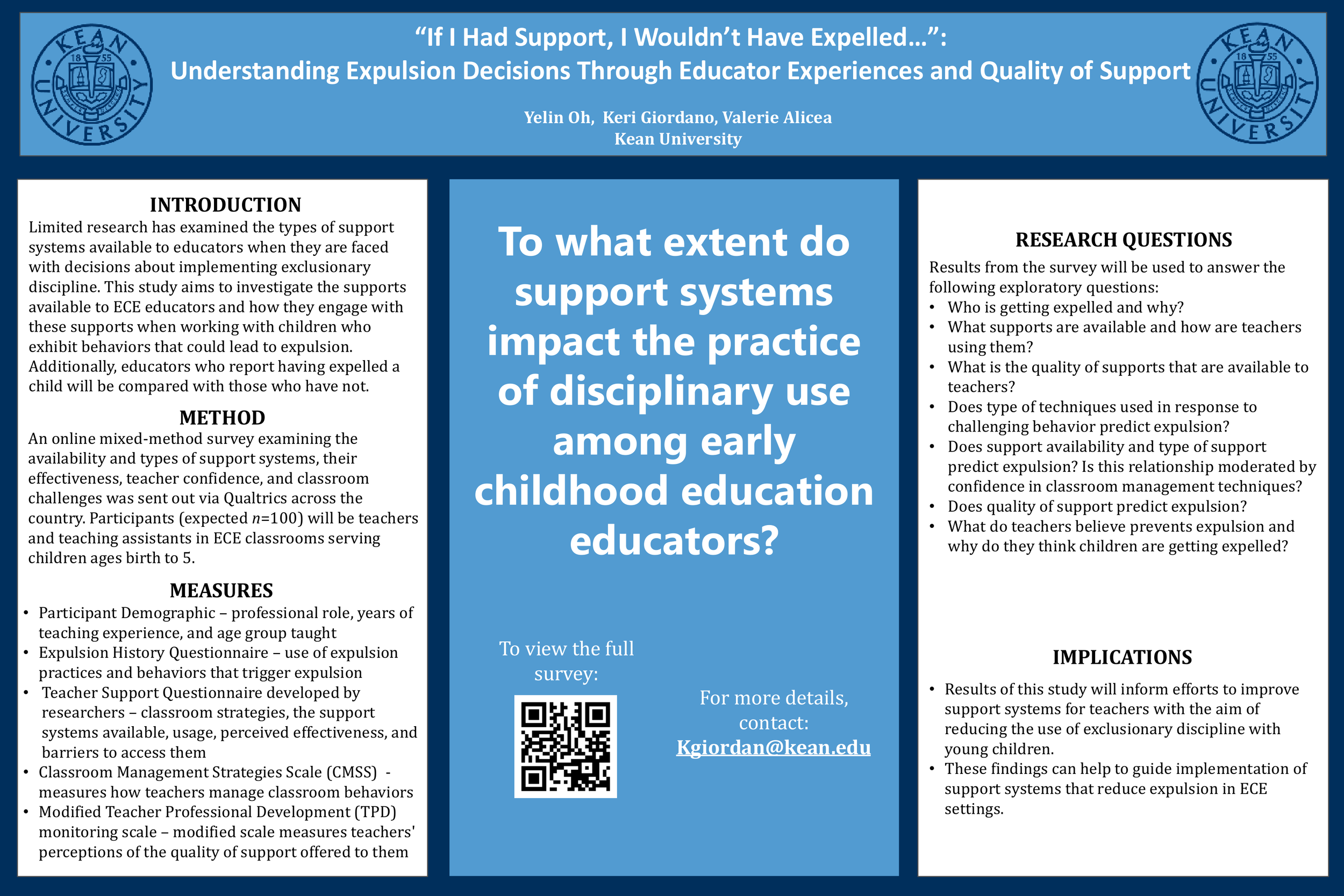 “If I Had Support, I Wouldn’t Have Expelled…”: Understanding Expulsion Decisions Through Educator Experiences and Quality of Support