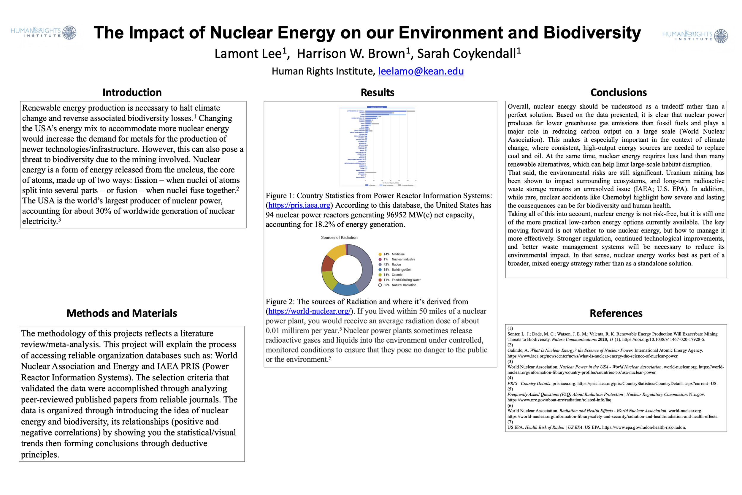The Impact of Nuclear Energy on our Biodiversity and Environment