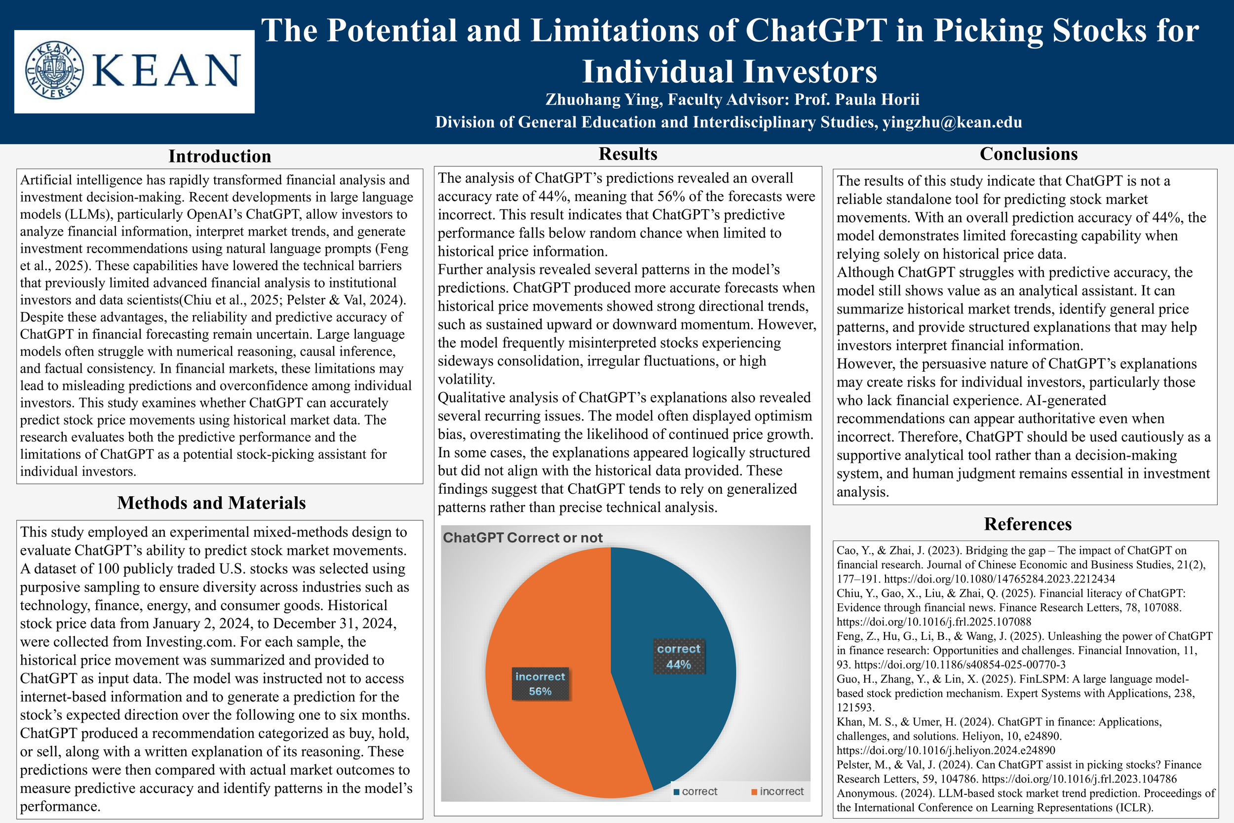 Zhuohang Ying Poster Presentation