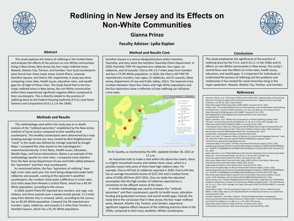 Nj Redlining Redlining in New Jersey and its Effects on Non-White Communities — Kean ...
