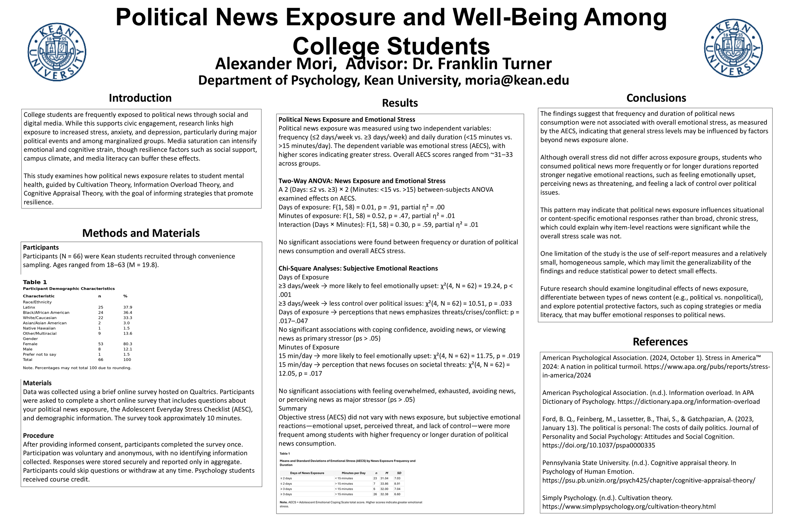 Alexander Mori Poster Presentation