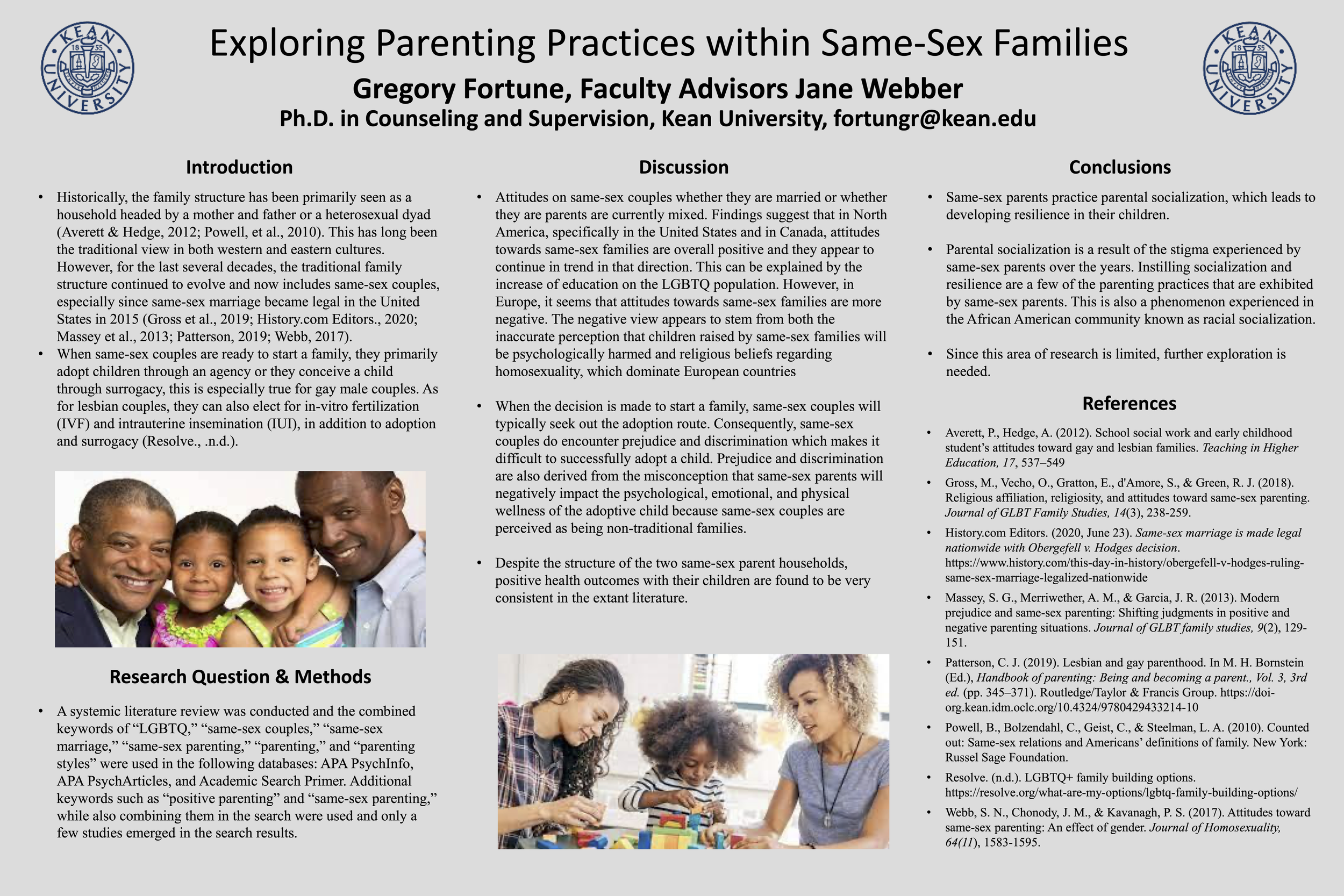 Exploring Parenting Practices within Same-Sex Families — Kean University Research Days