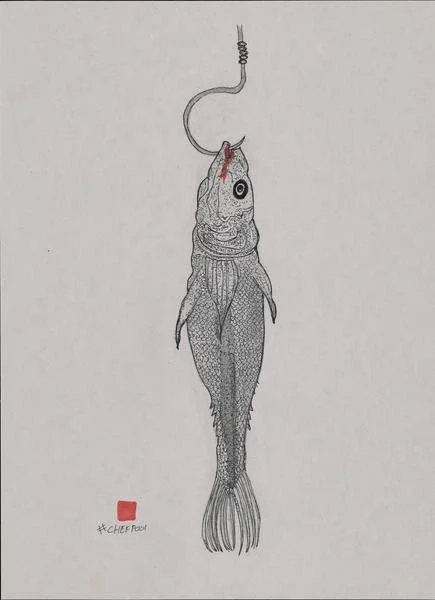 fish on a hook