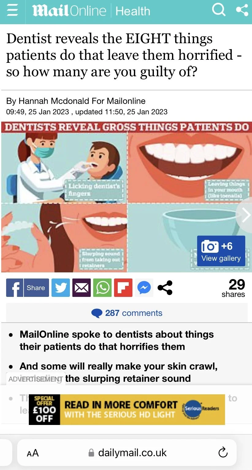 Daily Mail - 8 things patients do!