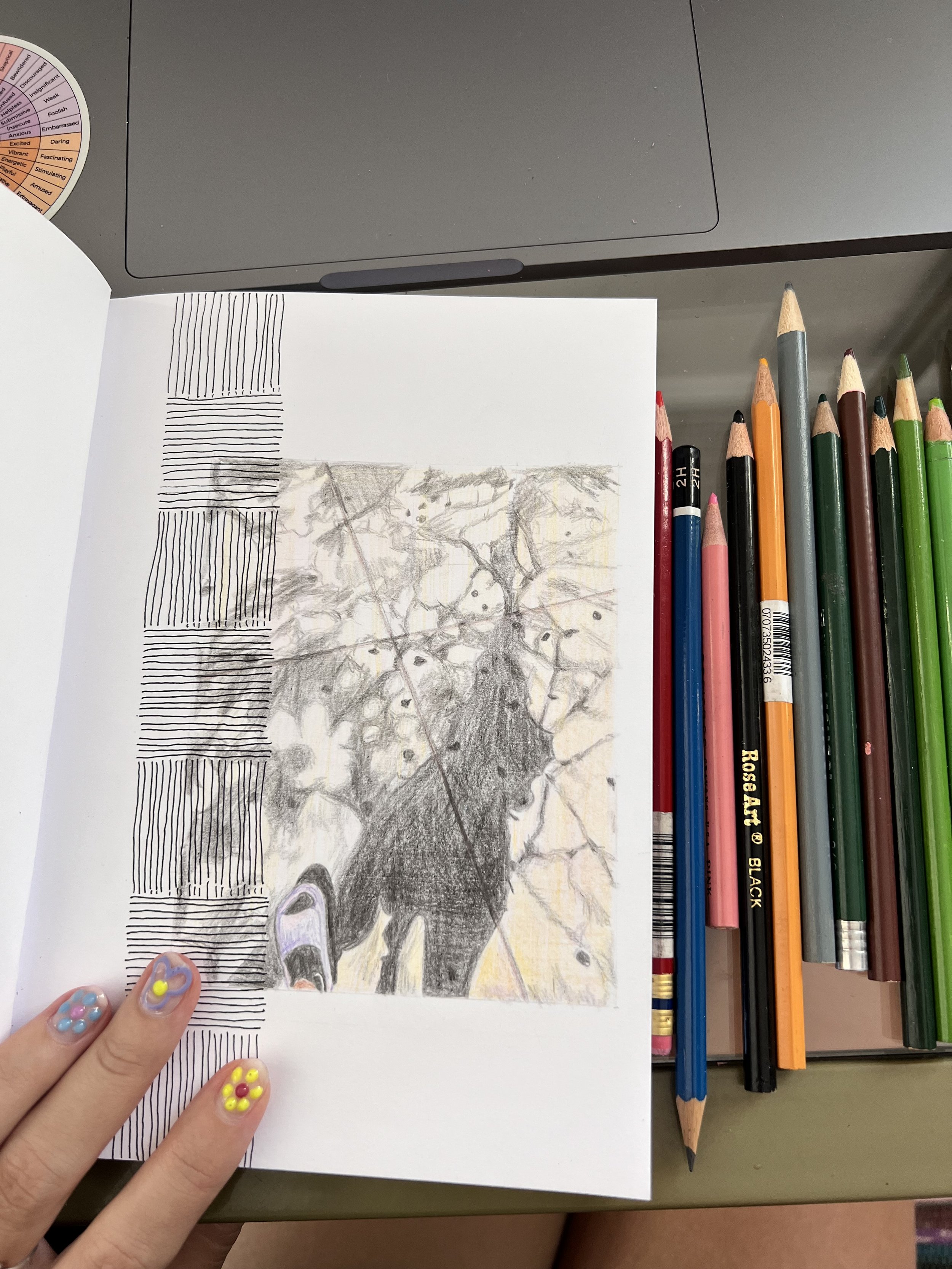 "Shadow"- colored pencils