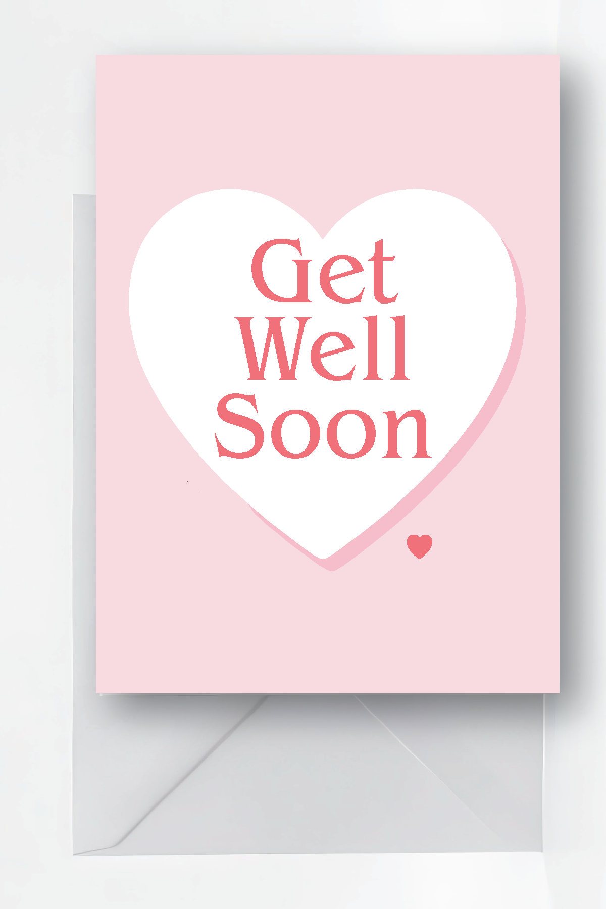 Pink Heart Get Well Soon