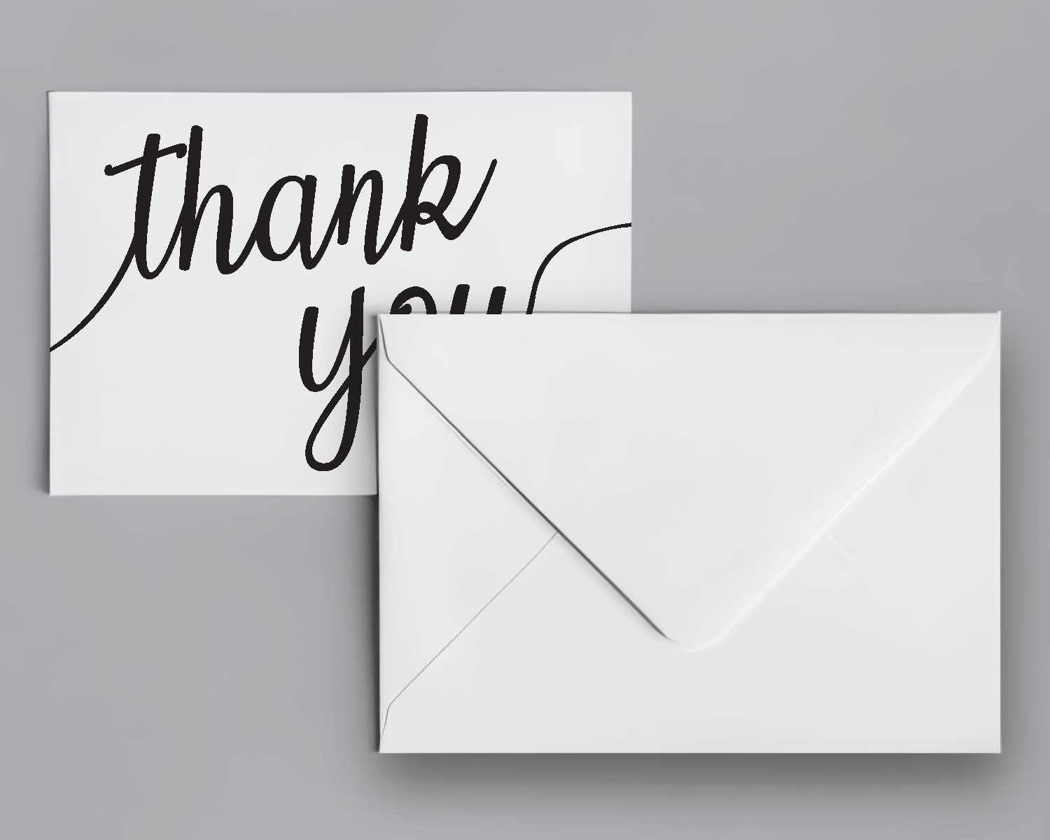 Modern Script Thank You Card