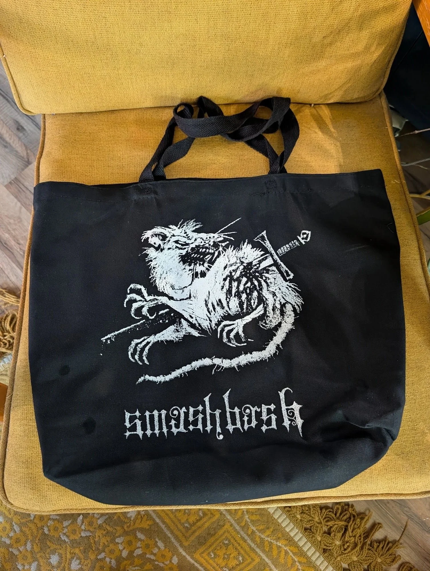 Smashbash Rat Tote: Heavy Canvas Tote Bag, 100% Cotton