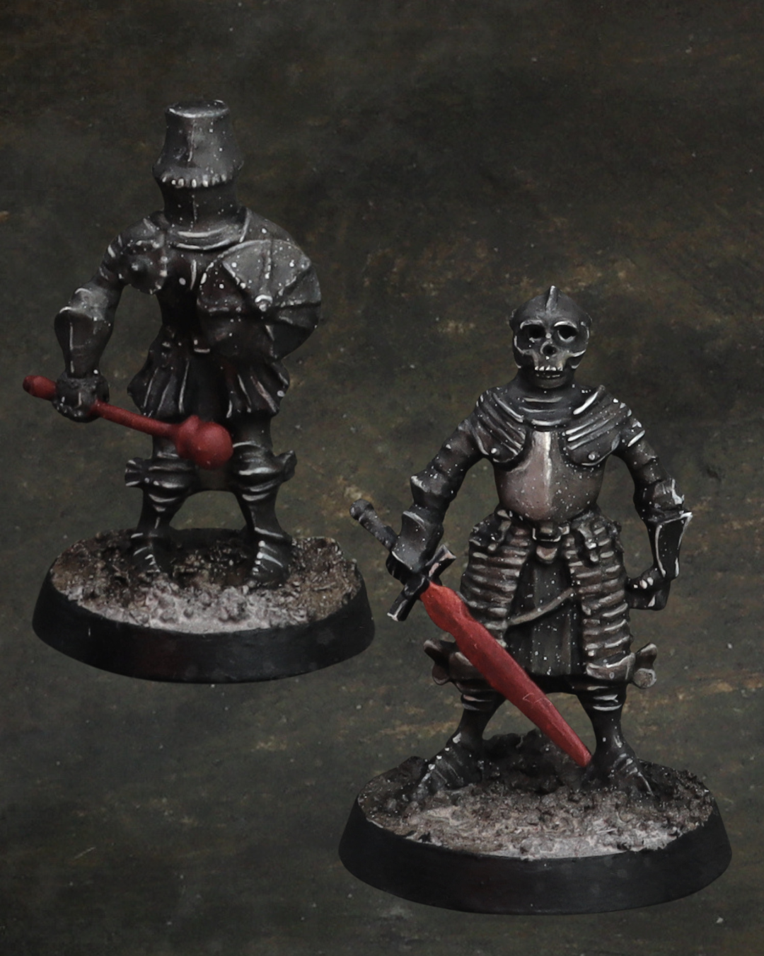 Famished Knights: Metal Miniatures, Set of Two (28mm, Unassembled)