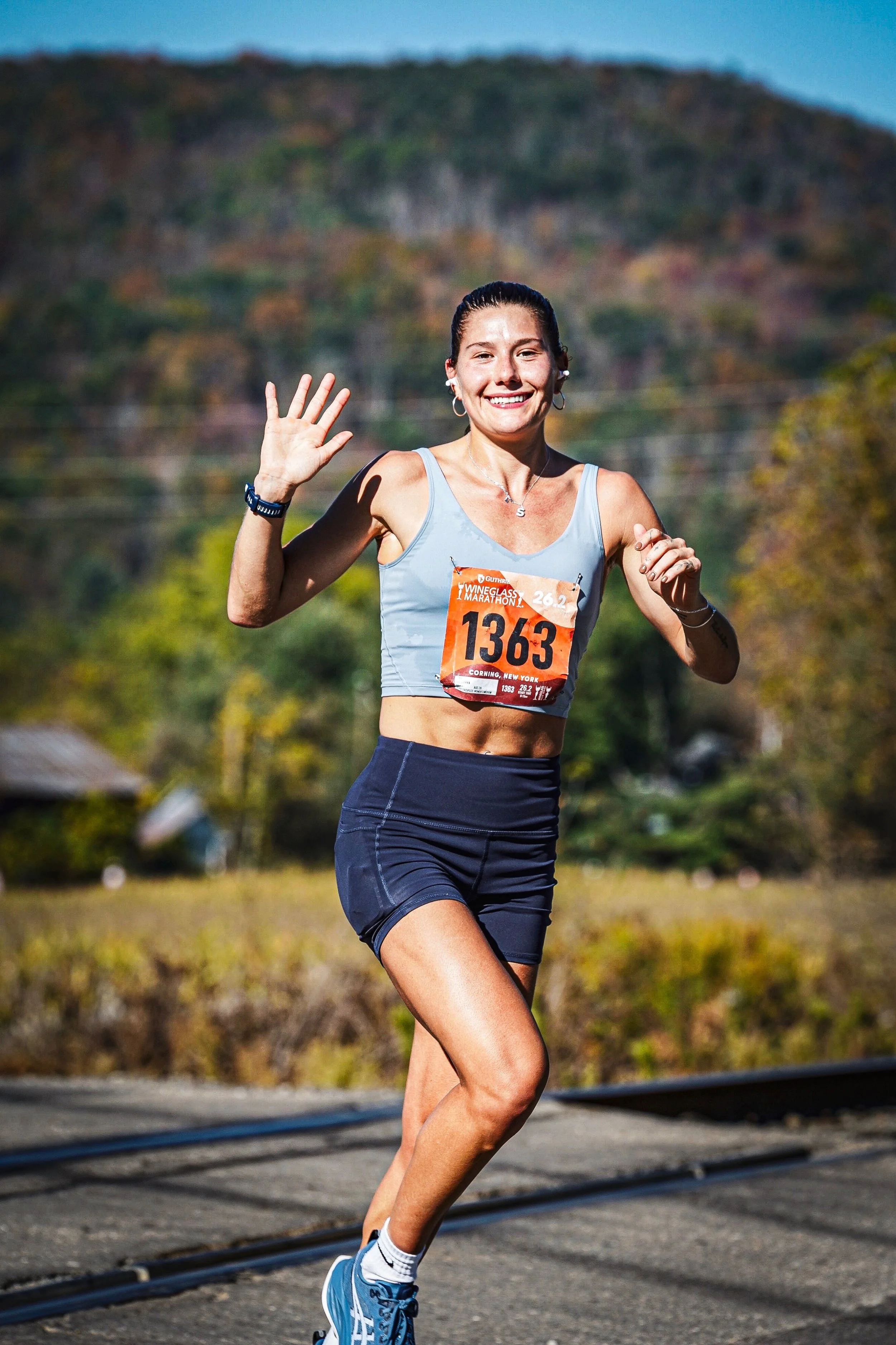 Dr. Sierra Lee running a marathon