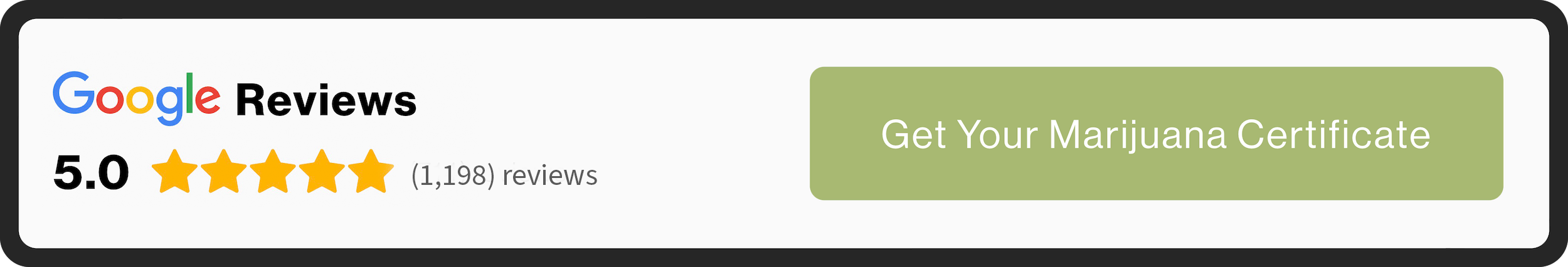 CannabisMD Telemed 1,198 Five Star Reviews on Google