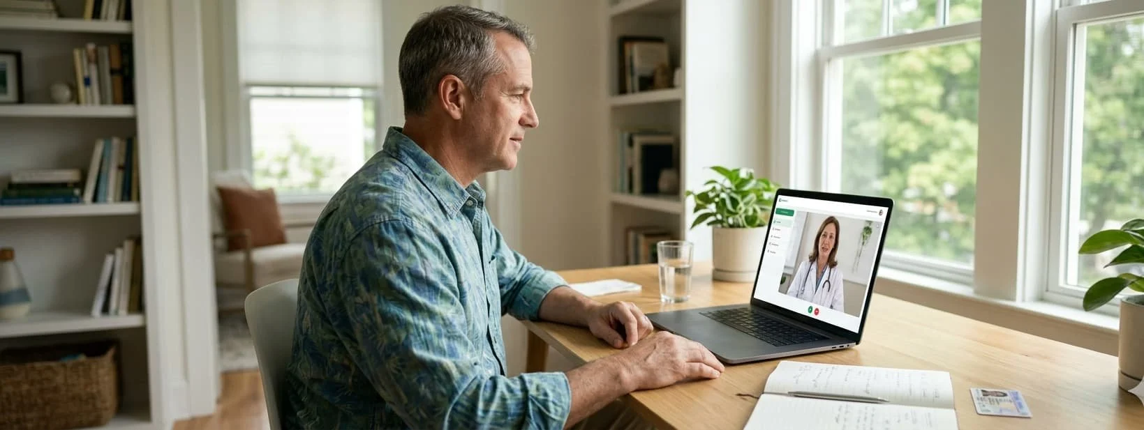 Virginia patient completing an online medical cannabis evaluation