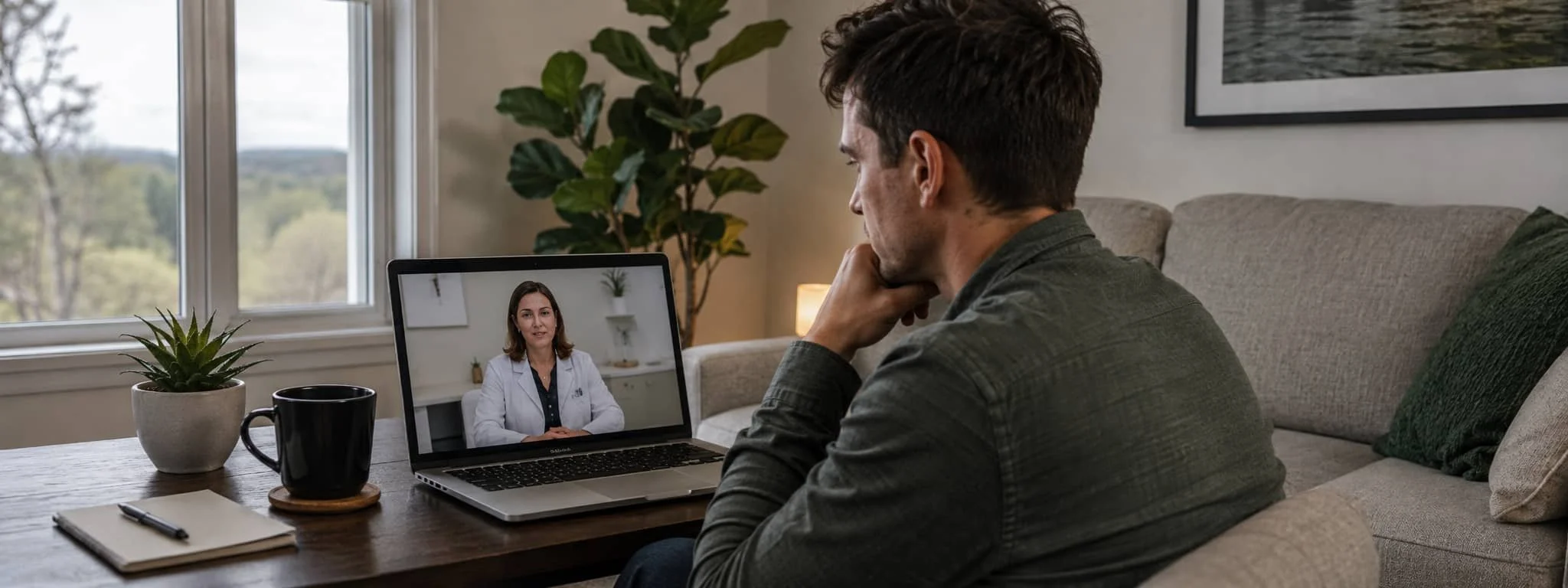Autistic adult completing an online medical cannabis evaluation in Virginia