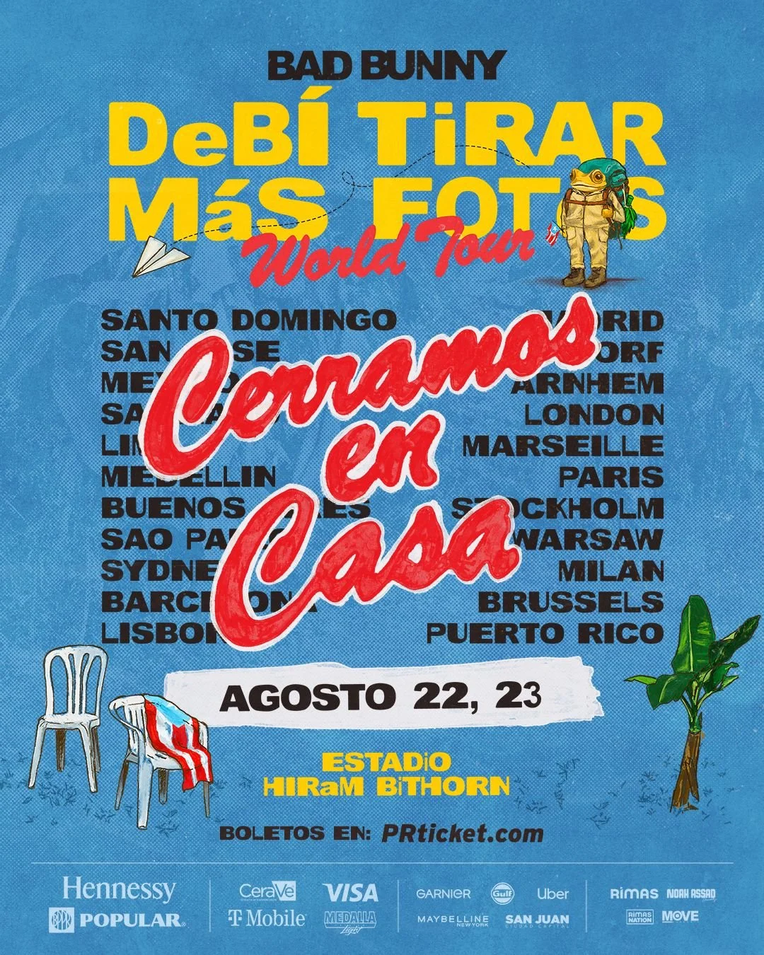 Bad Bunny cierra histórico tour con 2 noches en el Hiram Bithorn