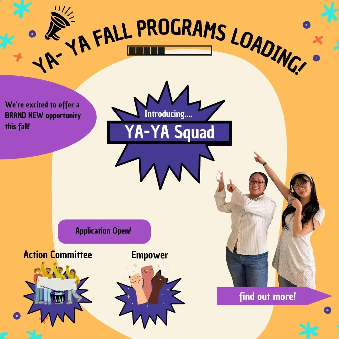 📢 Exciting news! Applications for our Fall programs are now open! Also, we are introducing a new program to get involved in the fight for social justice: YA-YA Squad 

Apply and learn more: https://bit.ly/applytoyaya

Links in our bio

yayanetwork.o