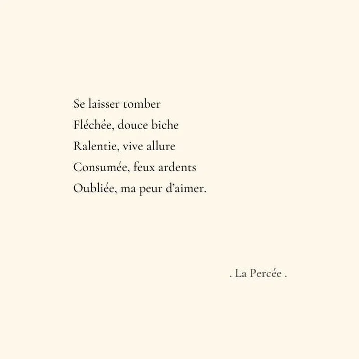 &deg;CHUTE&deg;

La Perc&eacute;e est un recueil d'instantan&eacute;es, phrases m&eacute;decines glan&eacute;es au fil du temps. Observations, ressentis, paroles de l'instant, je partage ces phrases comme autant de seuils que je franchis, en esp&eacu